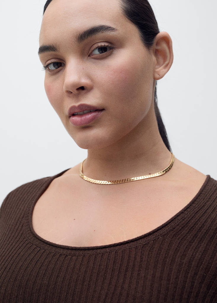 Linen-blend knitted sweater — Chocolate