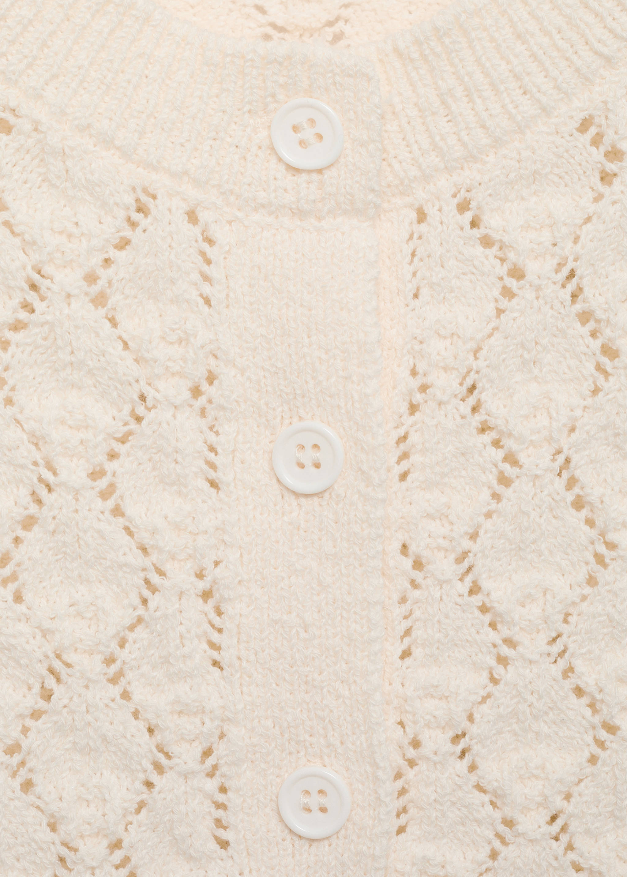Short-sleeved openwork knitted cardigan - Details of the article 8