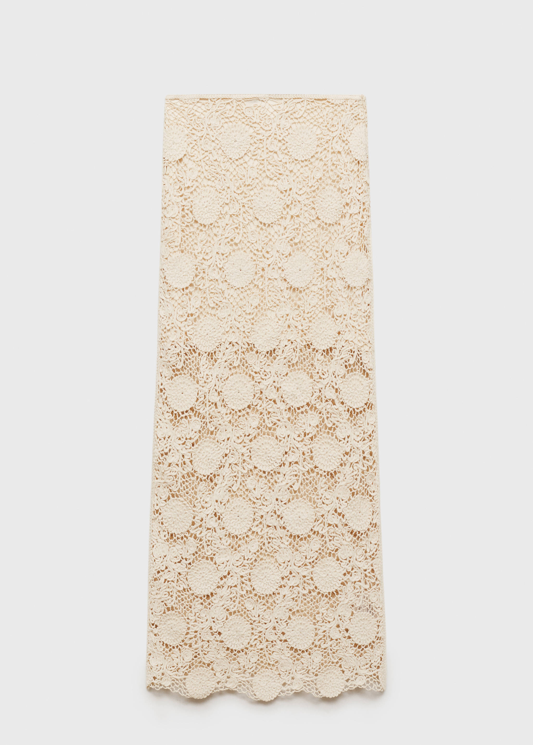 Long crochet floral skirt - Article without model