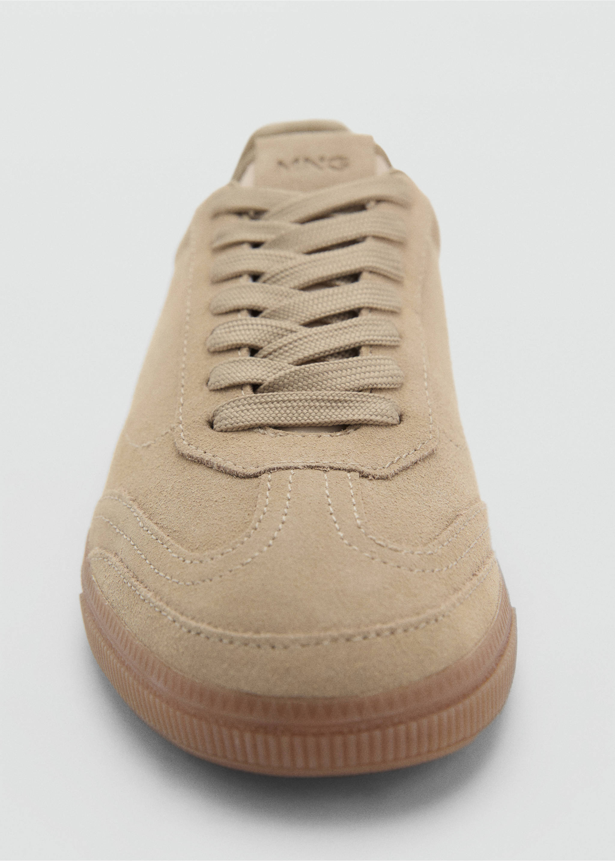 Suede trainers - Details of the article 1, Sand. Ref: 87087173-00.