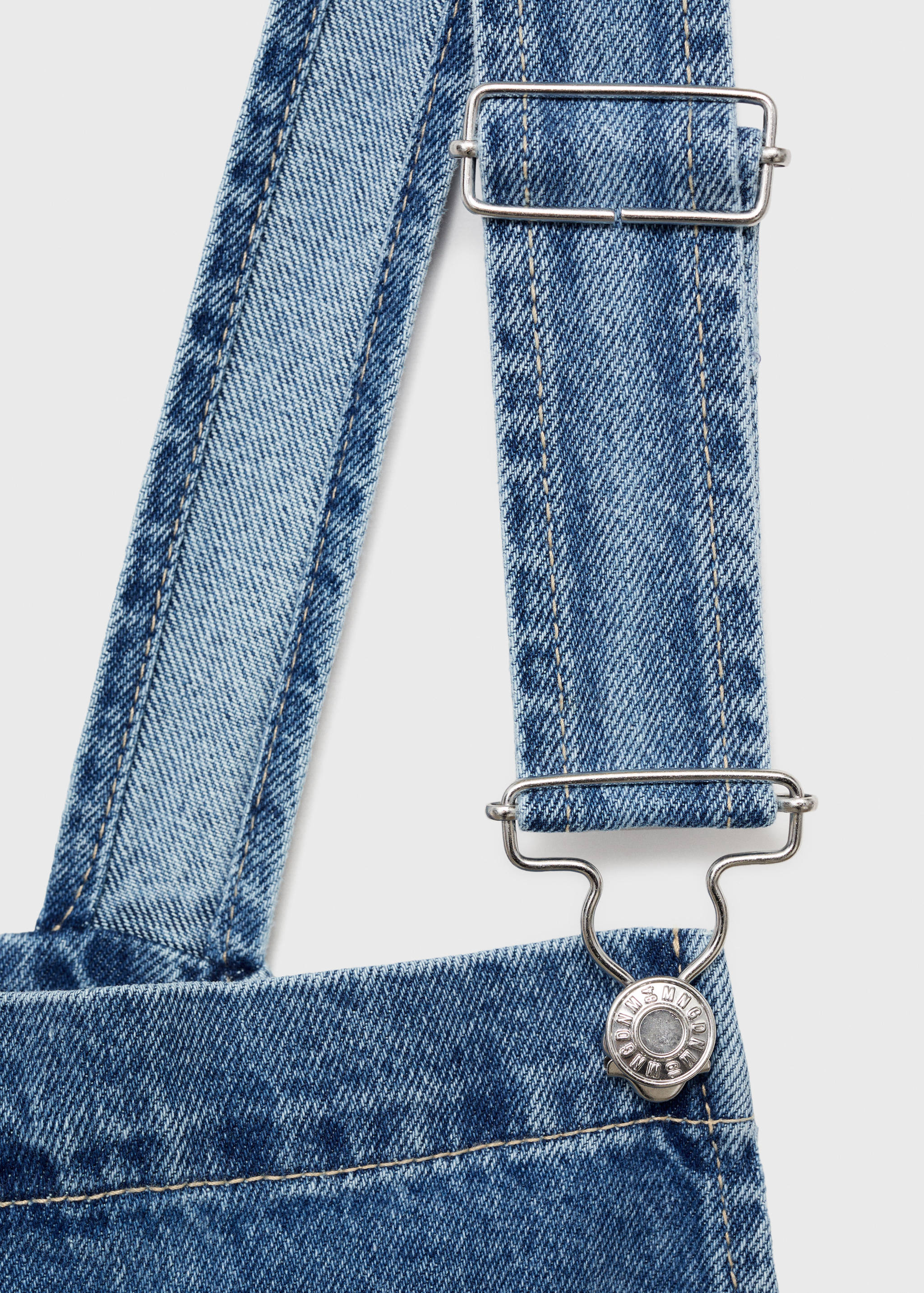 Straight denim dungarees - Details of the article 8