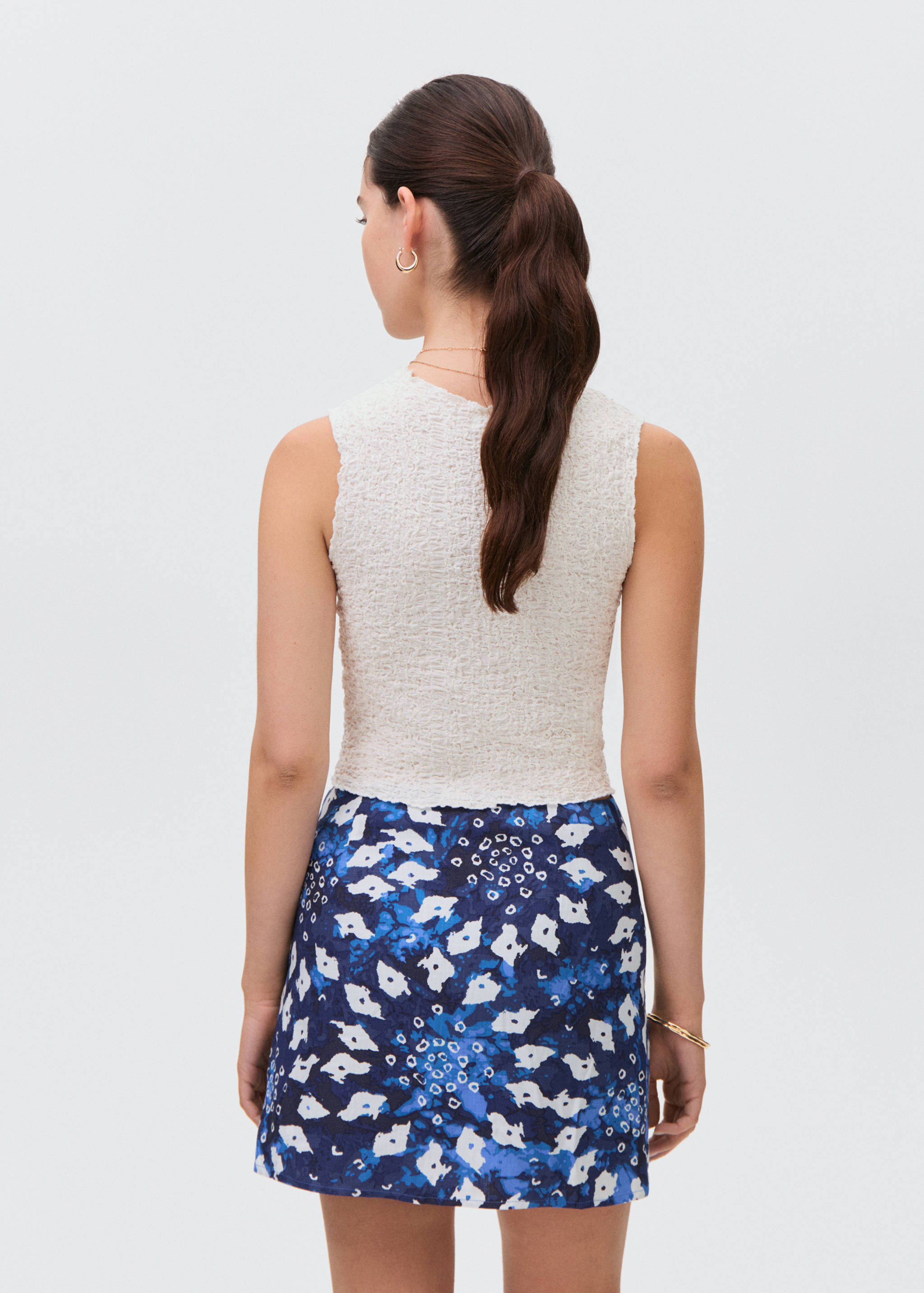 Printed sarong skirt - Reverse of the article
