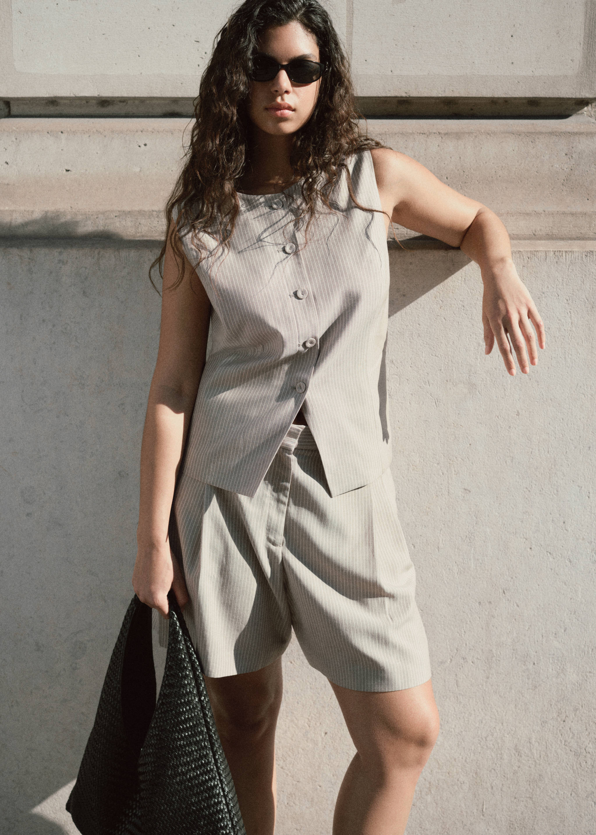 Костюмные бермуды в полоску - Деталь изделия 7