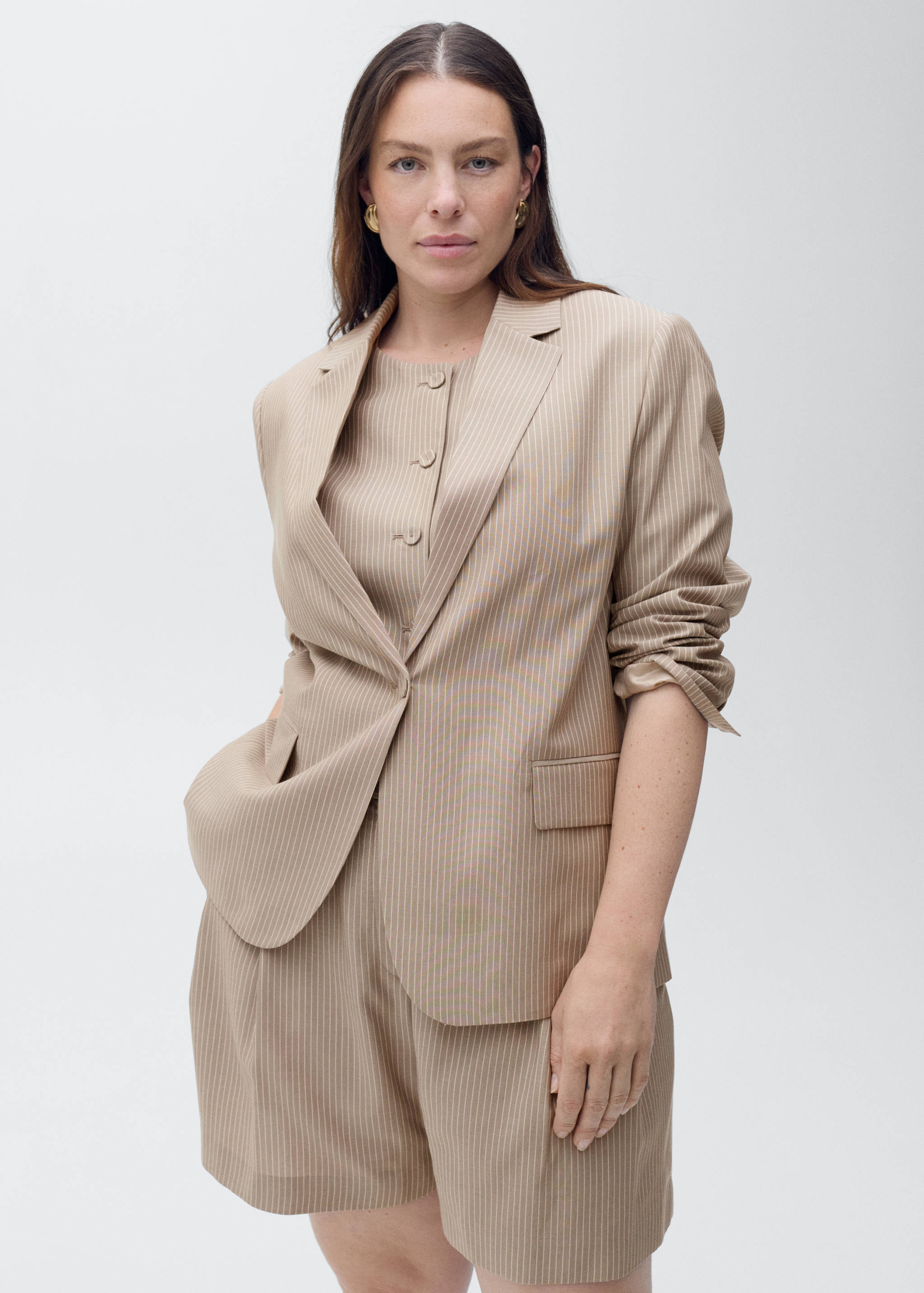 Костюмные бермуды в полоску - Деталь изделия 5