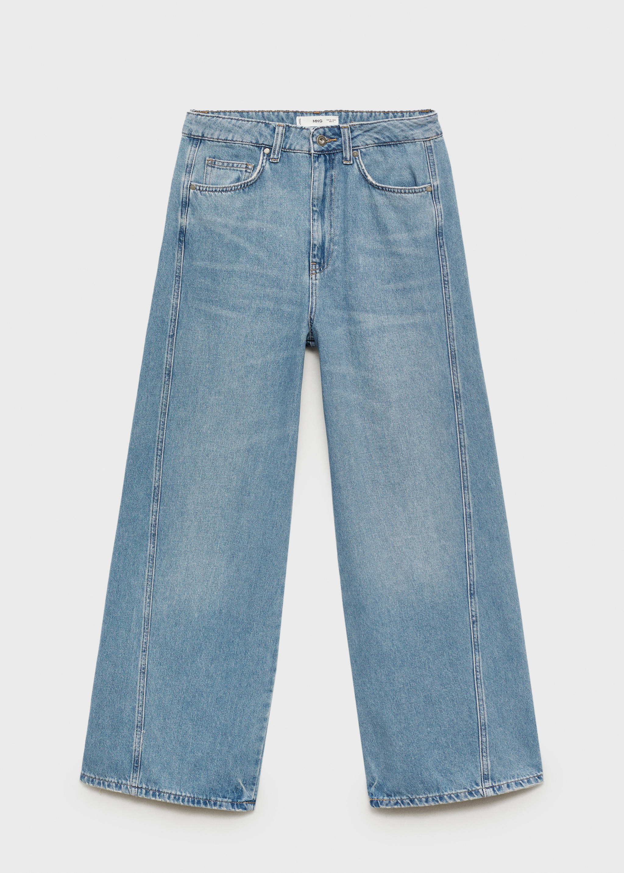 Wide leg mid-rise jeans - Article without model
