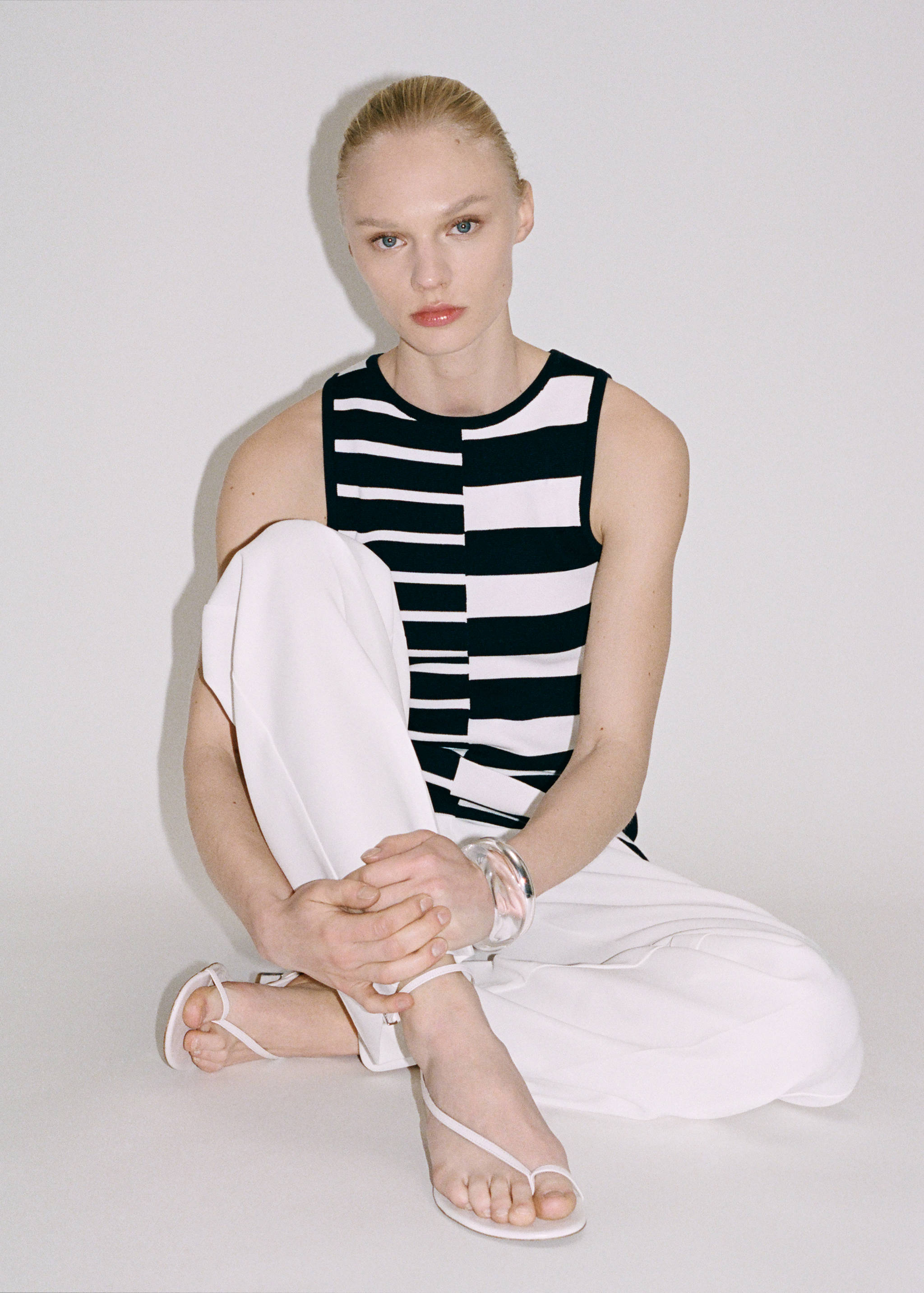 Vestido punto rayas combinadas - Detalle del artículo 6