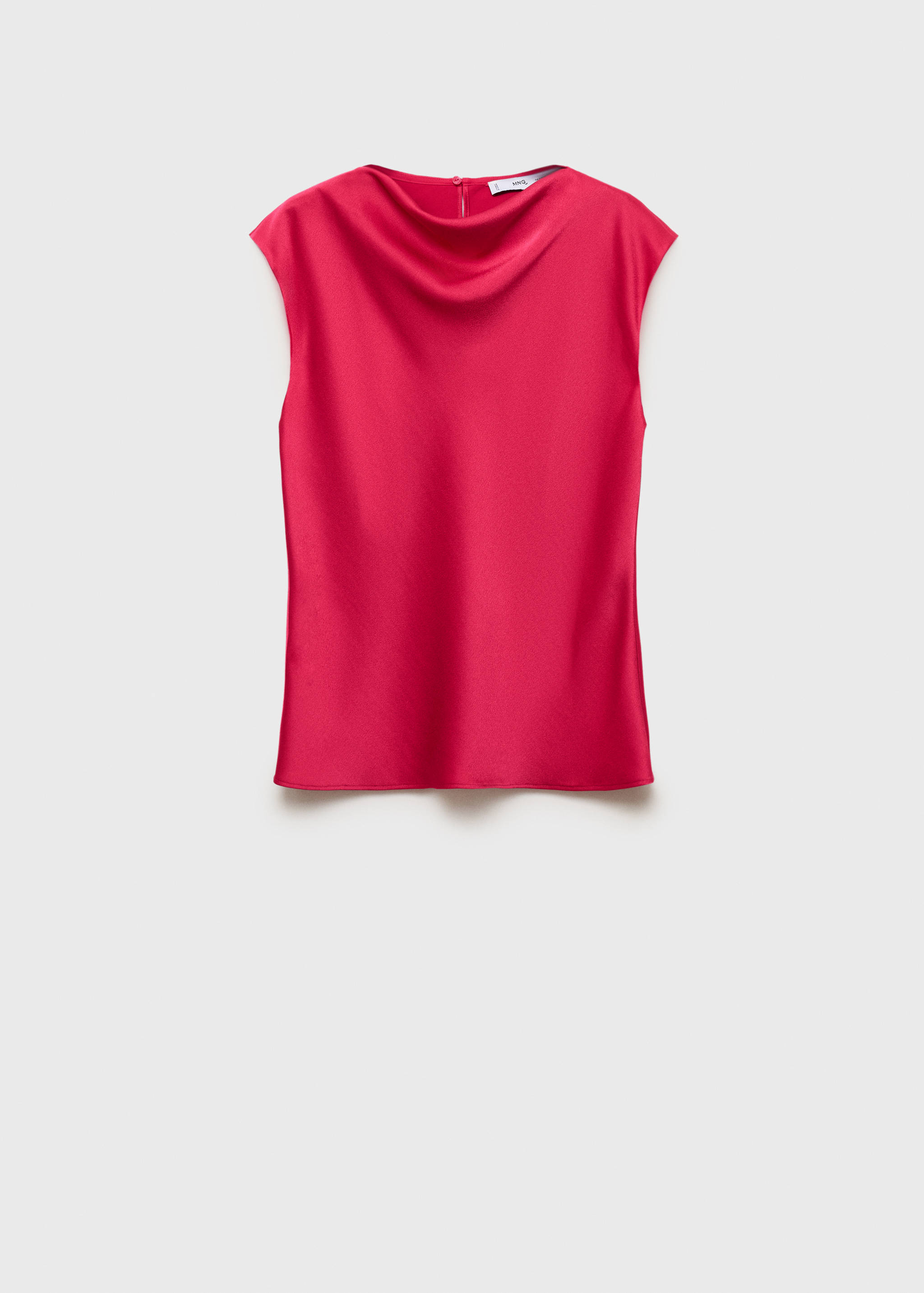 Blusa acetinada com gola drapeada - Artigo sem modelo