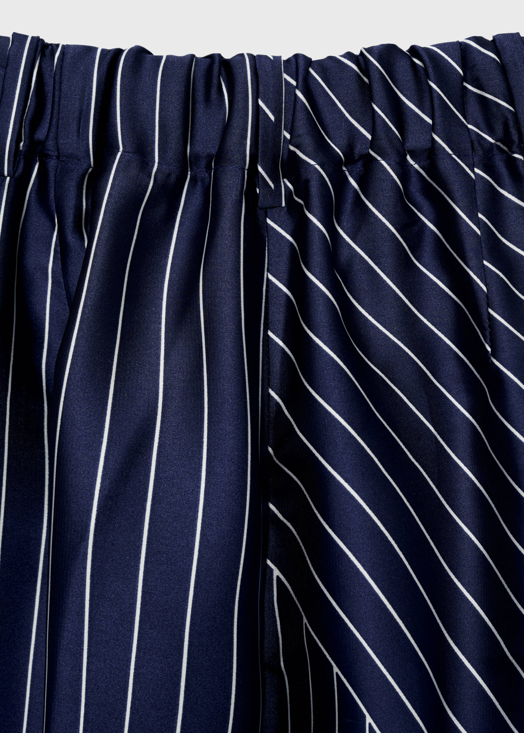 Satin pants with combined stripes - Details of the article 0