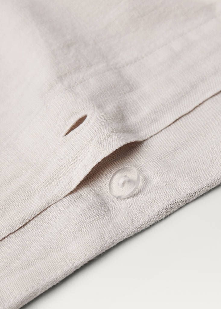 Washed linen duvet cover for 90 cm bed — Beige