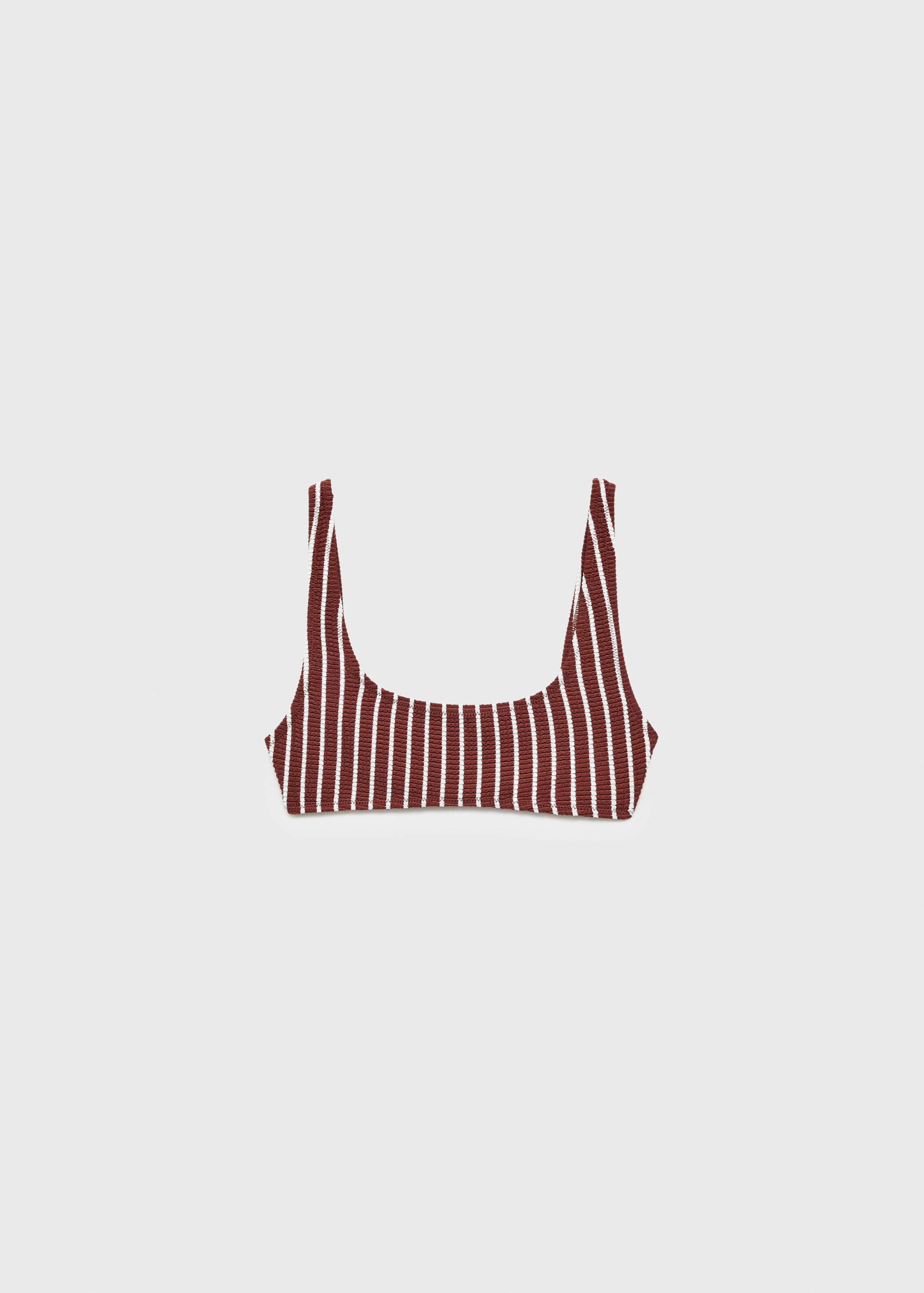 Striped ribbed bikini top - Article without model