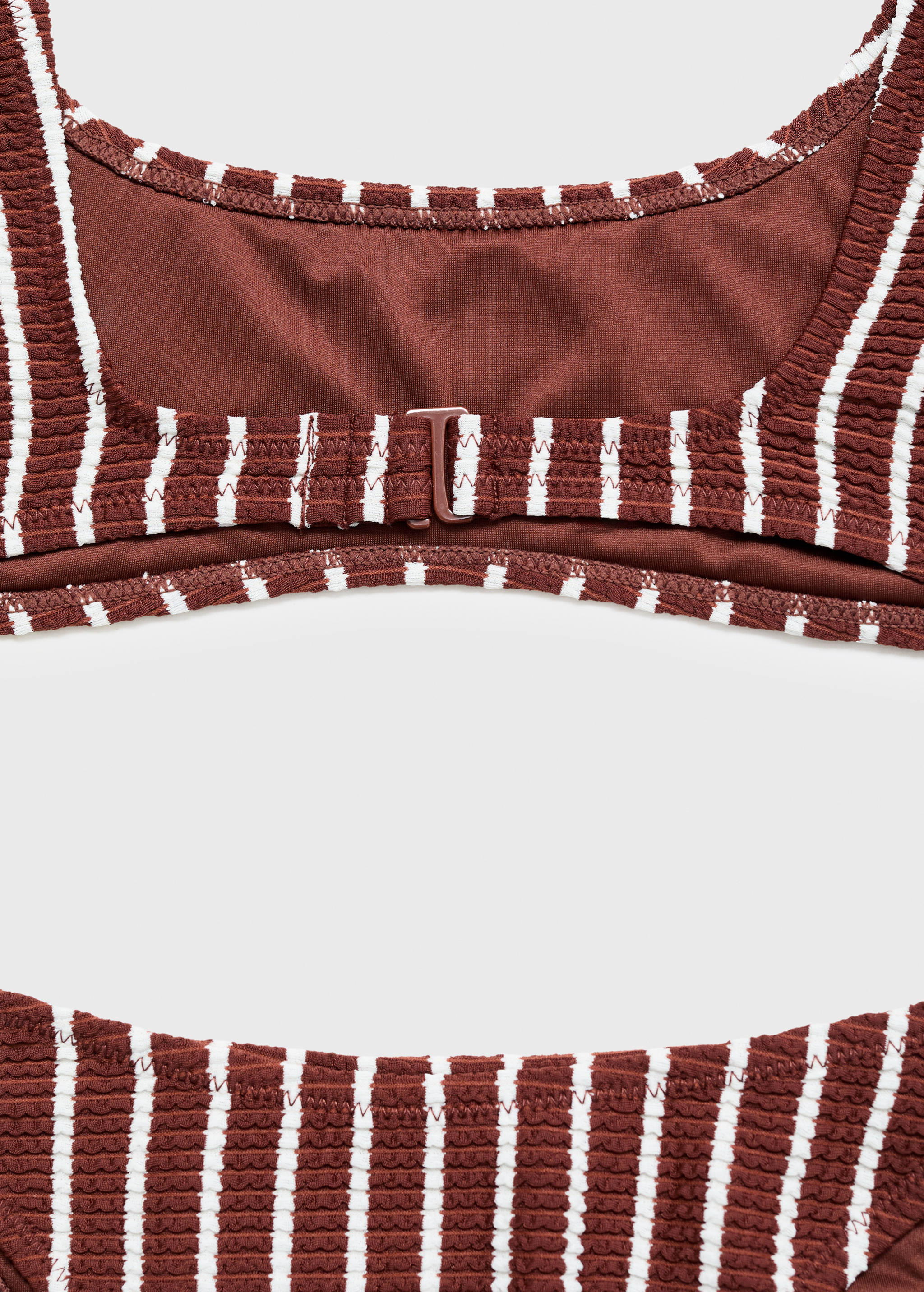 Striped ribbed bikini top - Details of the article 8