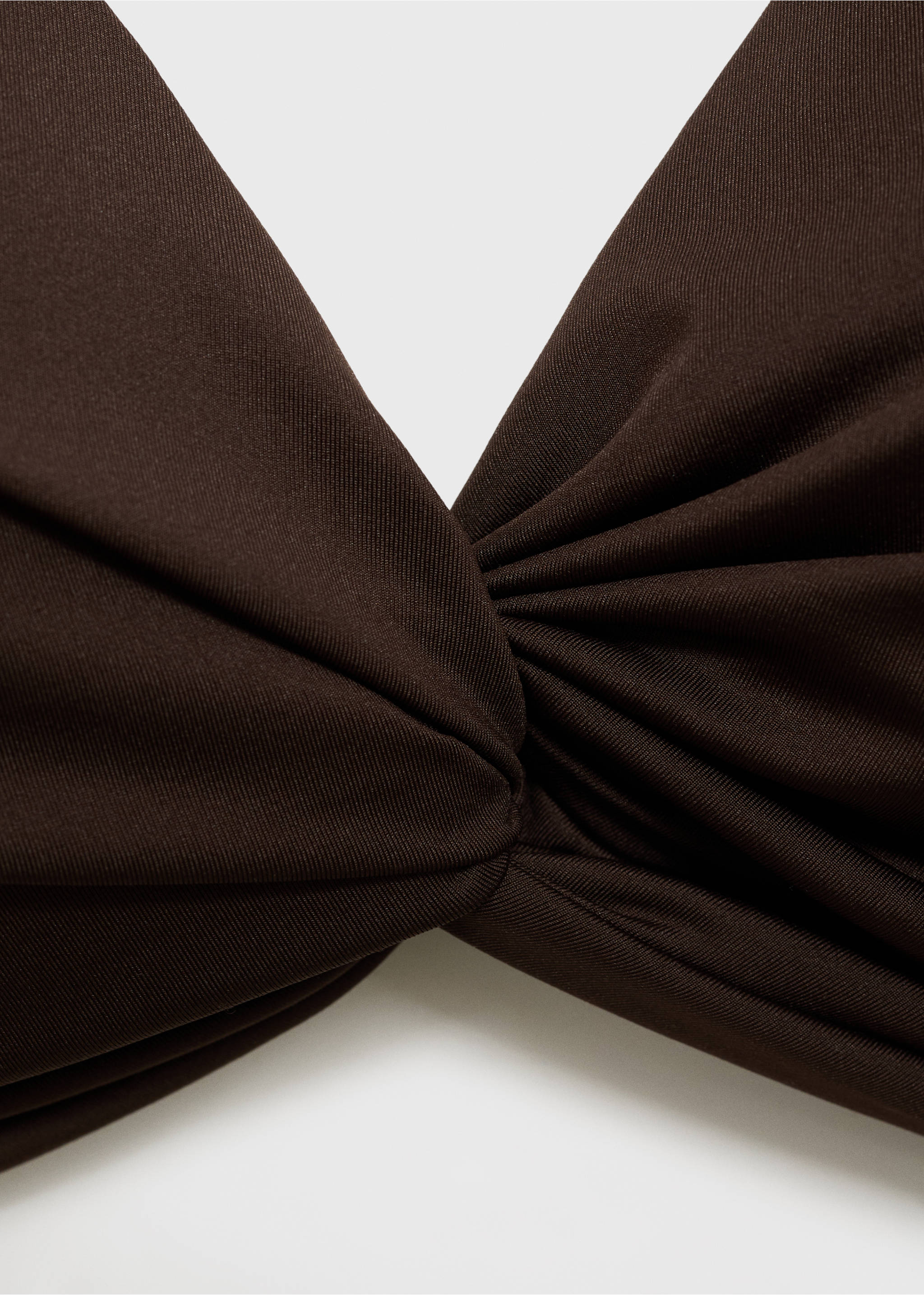 Haut bikini détail drapé - Détail de l'article 8, Chocolat. Ref: 87087675-00.