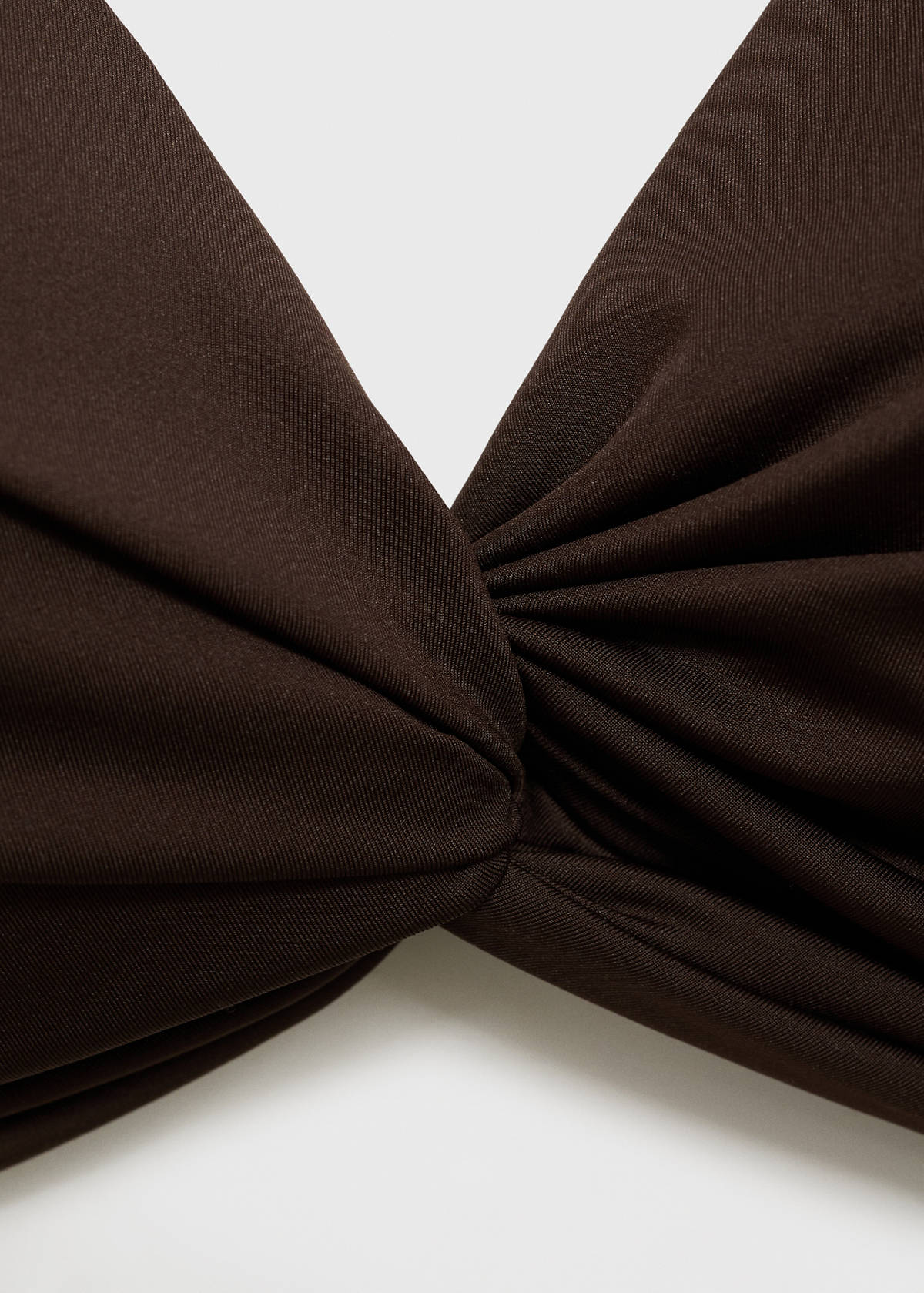 Draped bikini top — Chocolate