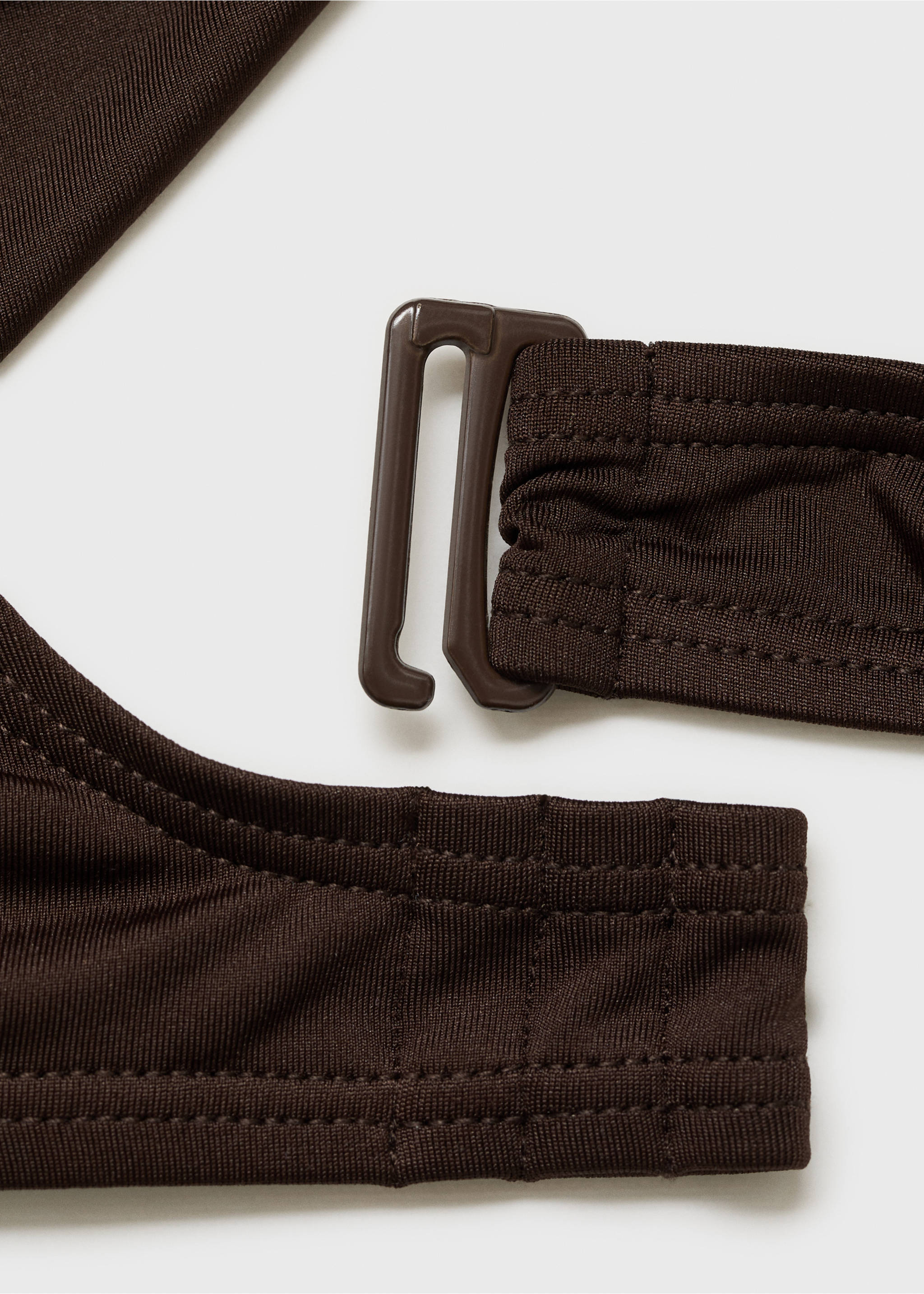 Haut bikini détail drapé - Détail de l'article 0, Chocolat. Ref: 87087675-00.