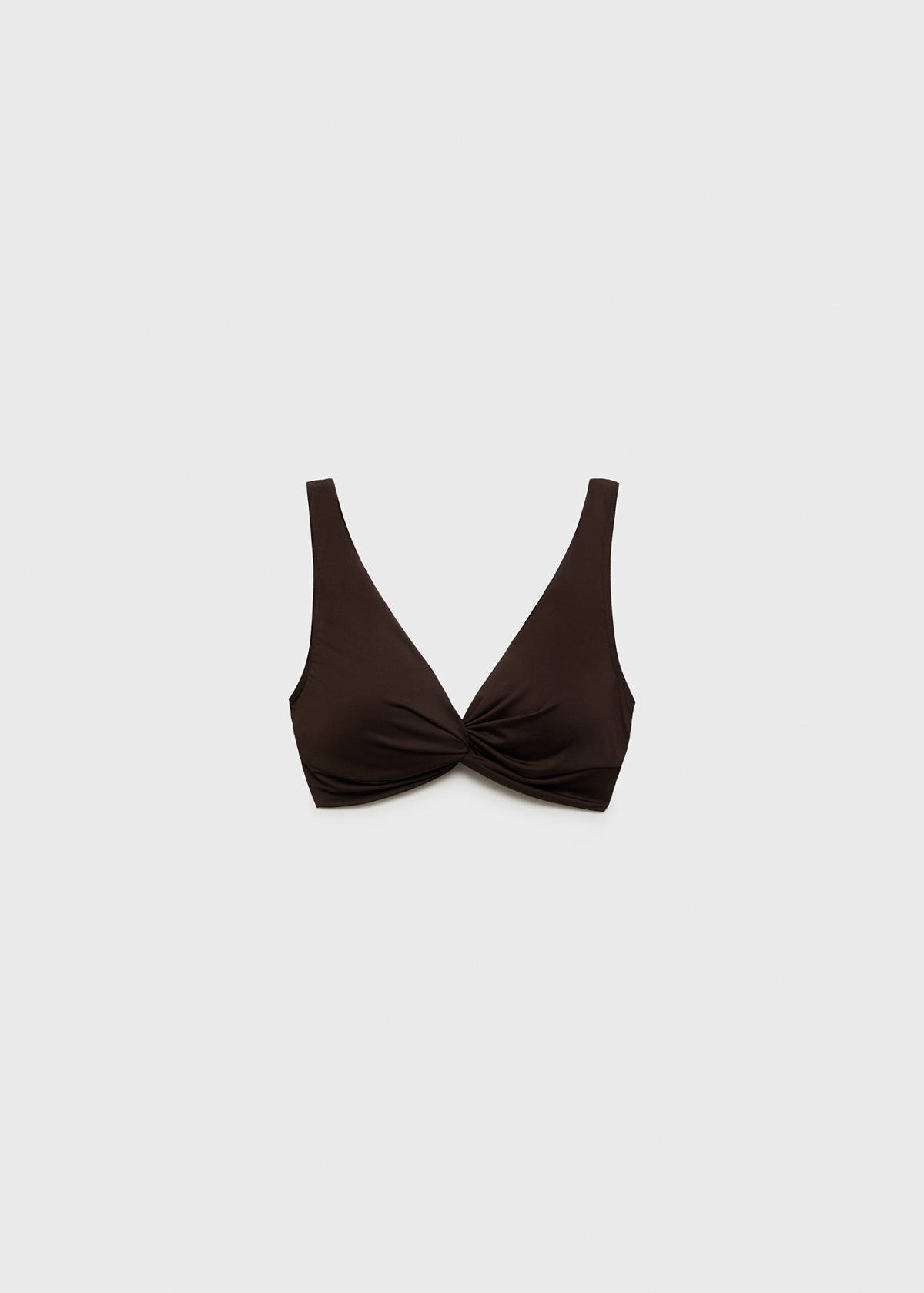 Draped bikini top — Chocolate