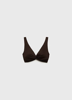 Draped bikini top — Chocolate 4