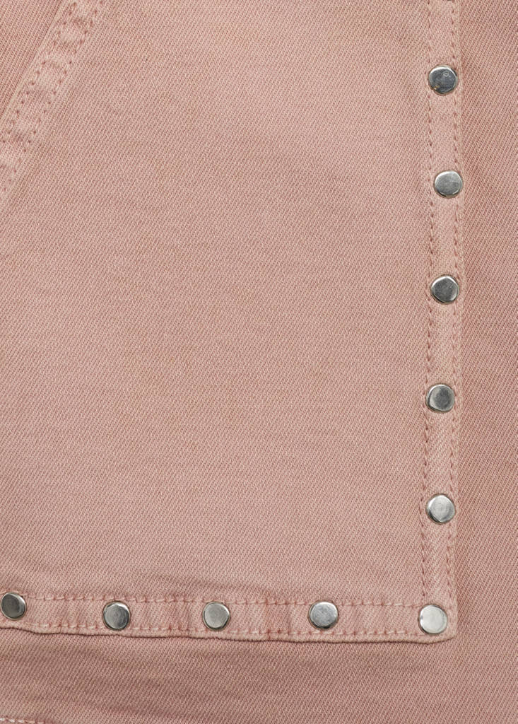 Studded denim shorts — Pastel Pink
