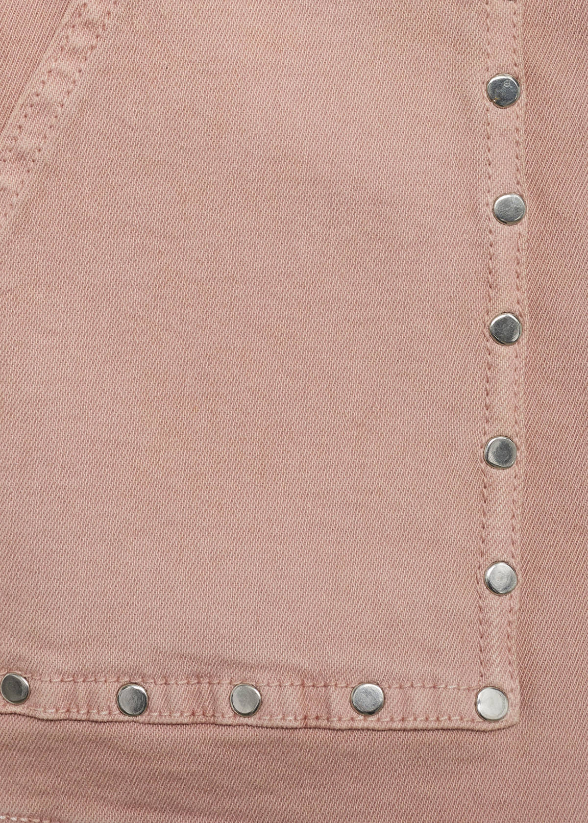 Studded denim shorts — Pastel Pink