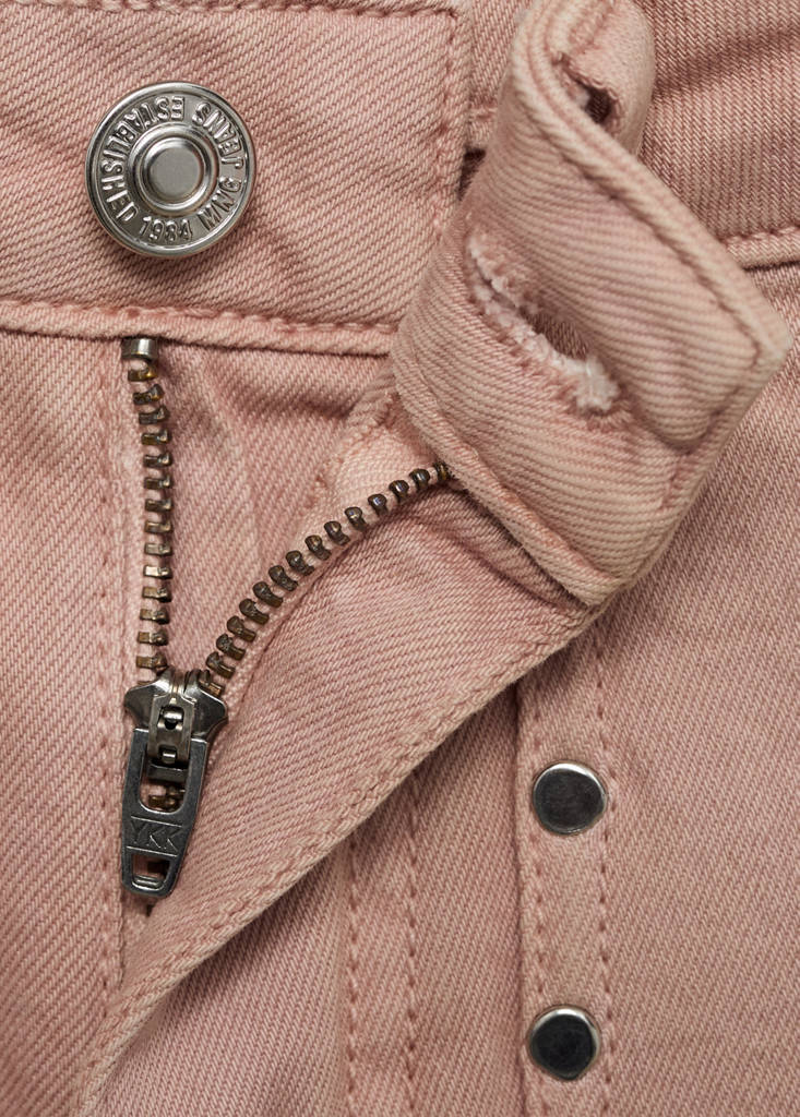 Studded denim shorts — Pastel Pink