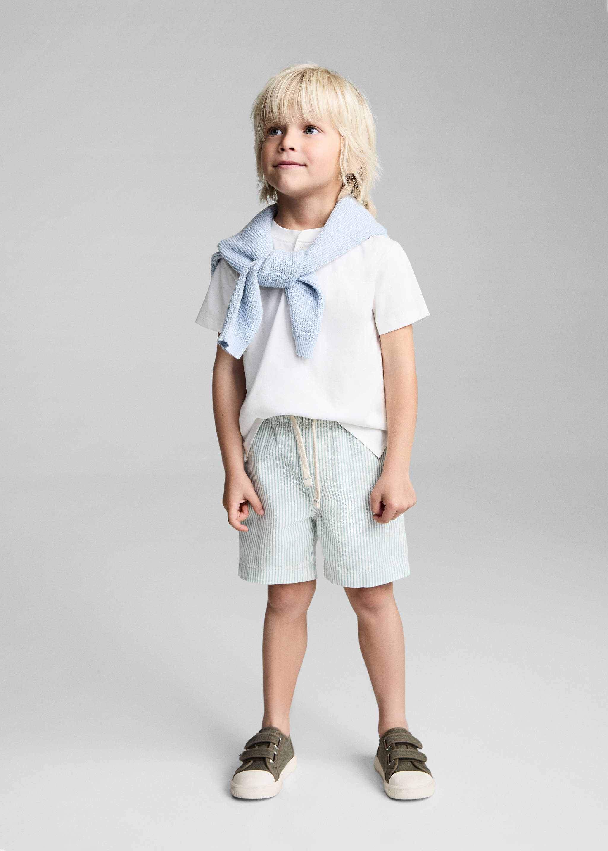 Bermuda à rayures cordon - Plan général