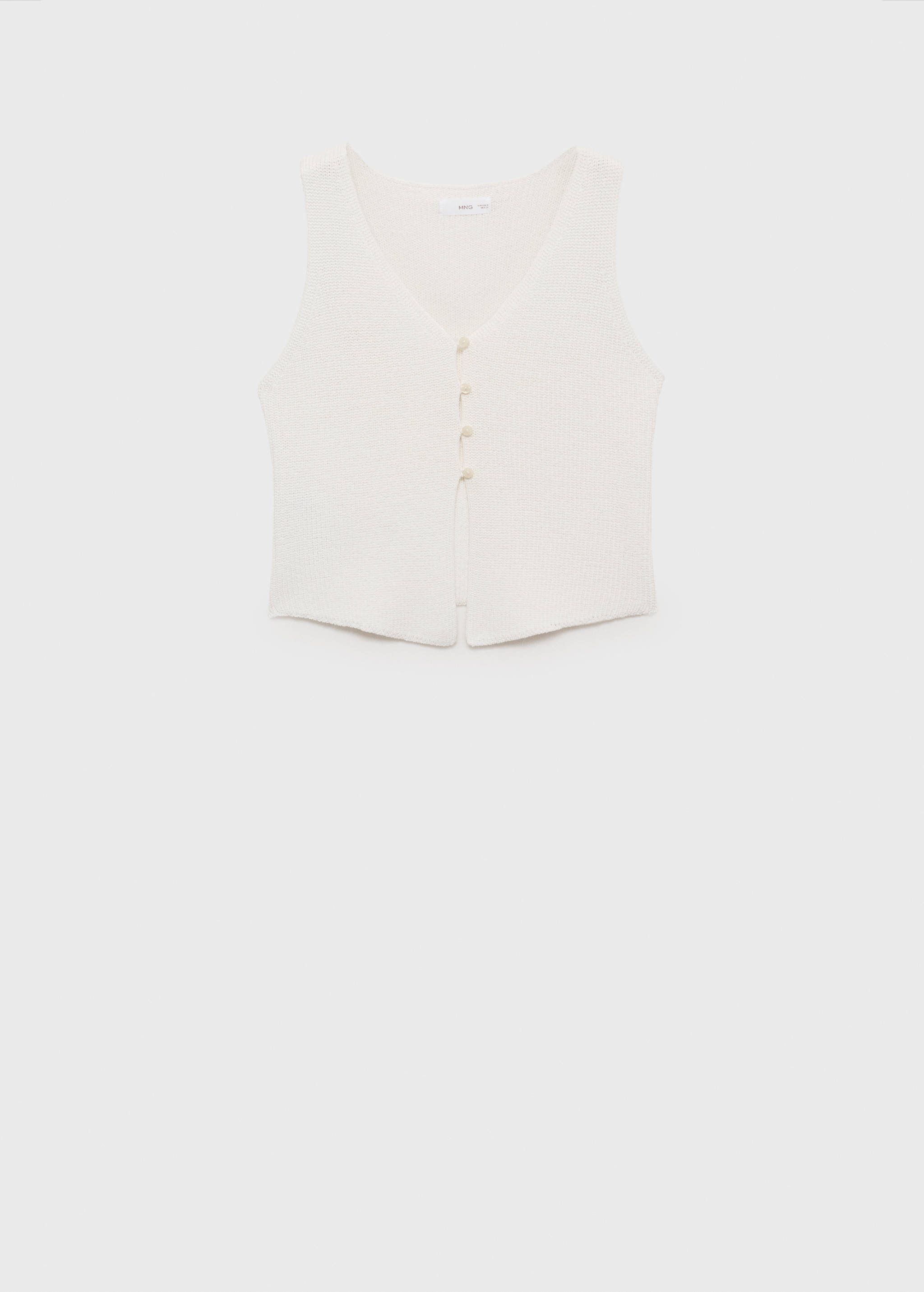 Buttoned knit top - Article without model