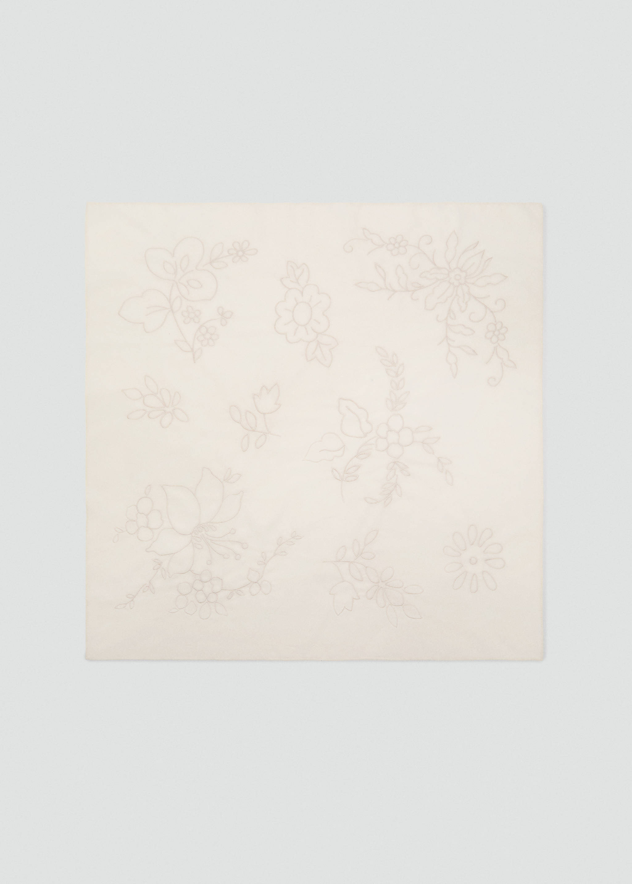 Halstuch aus Baumwolle mit Blumenstickerei - Artikel ohne Model