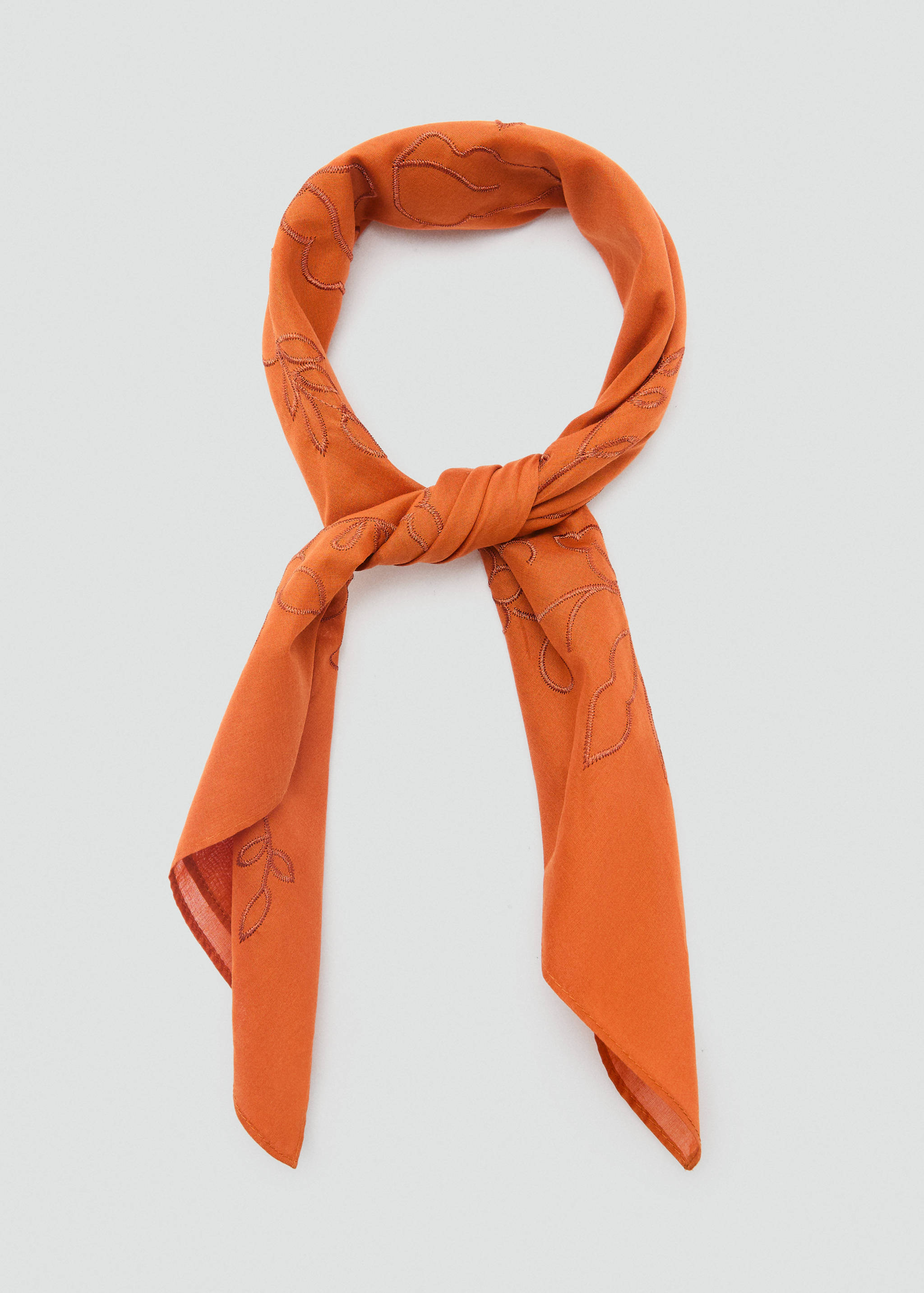 Halstuch aus Baumwolle mit Blumenstickerei - Detail des Artikels 1