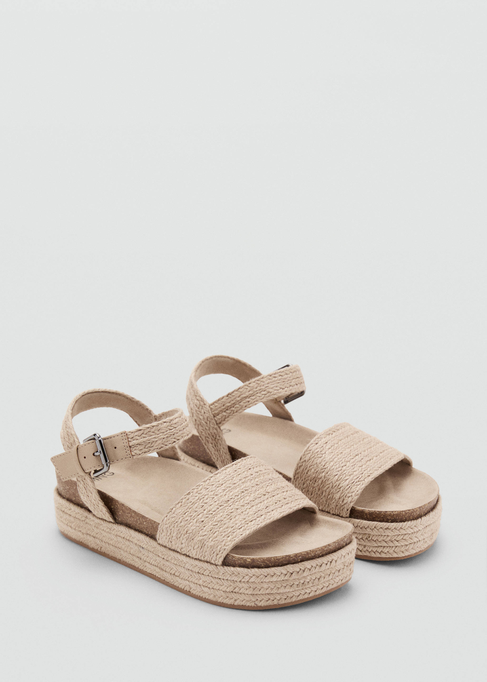 Braided jute sandals - Medium plane