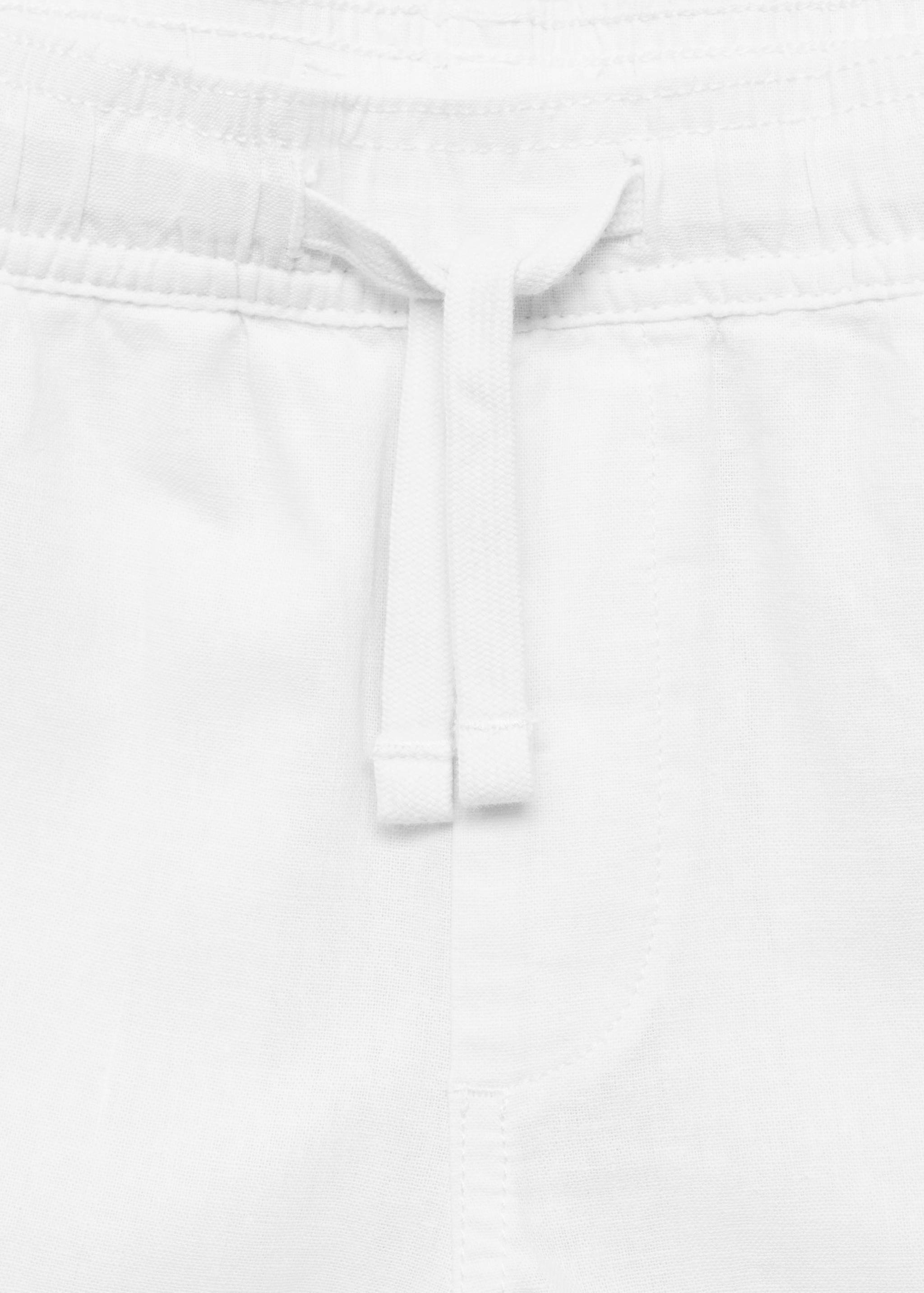 Elastic waist linen Bermuda shorts - Details of the article 8