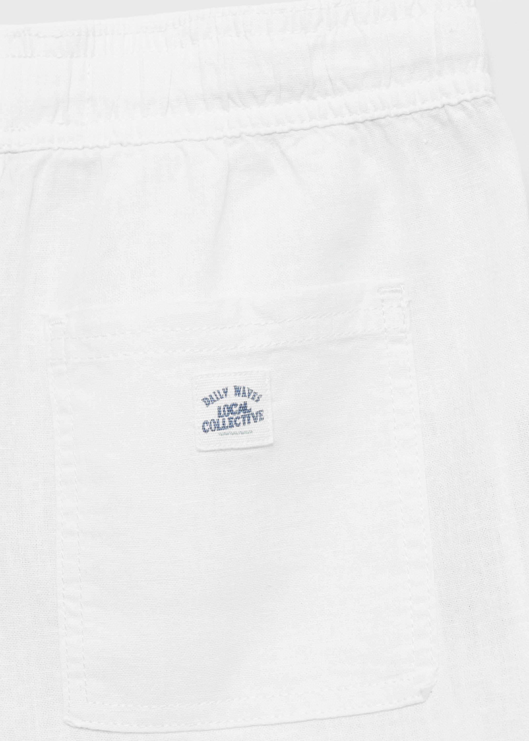 Elastic waist linen Bermuda shorts - Details of the article 0