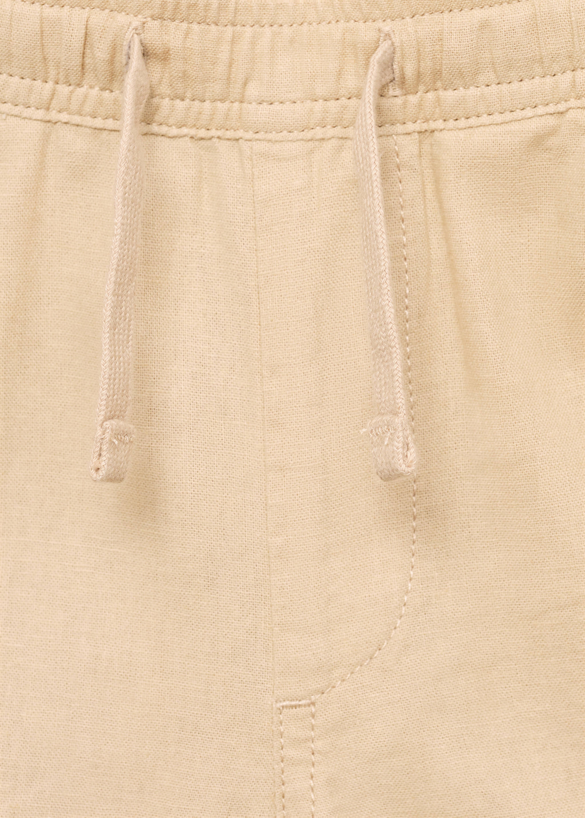 Elastic waist linen Bermuda shorts - Details of the article 8