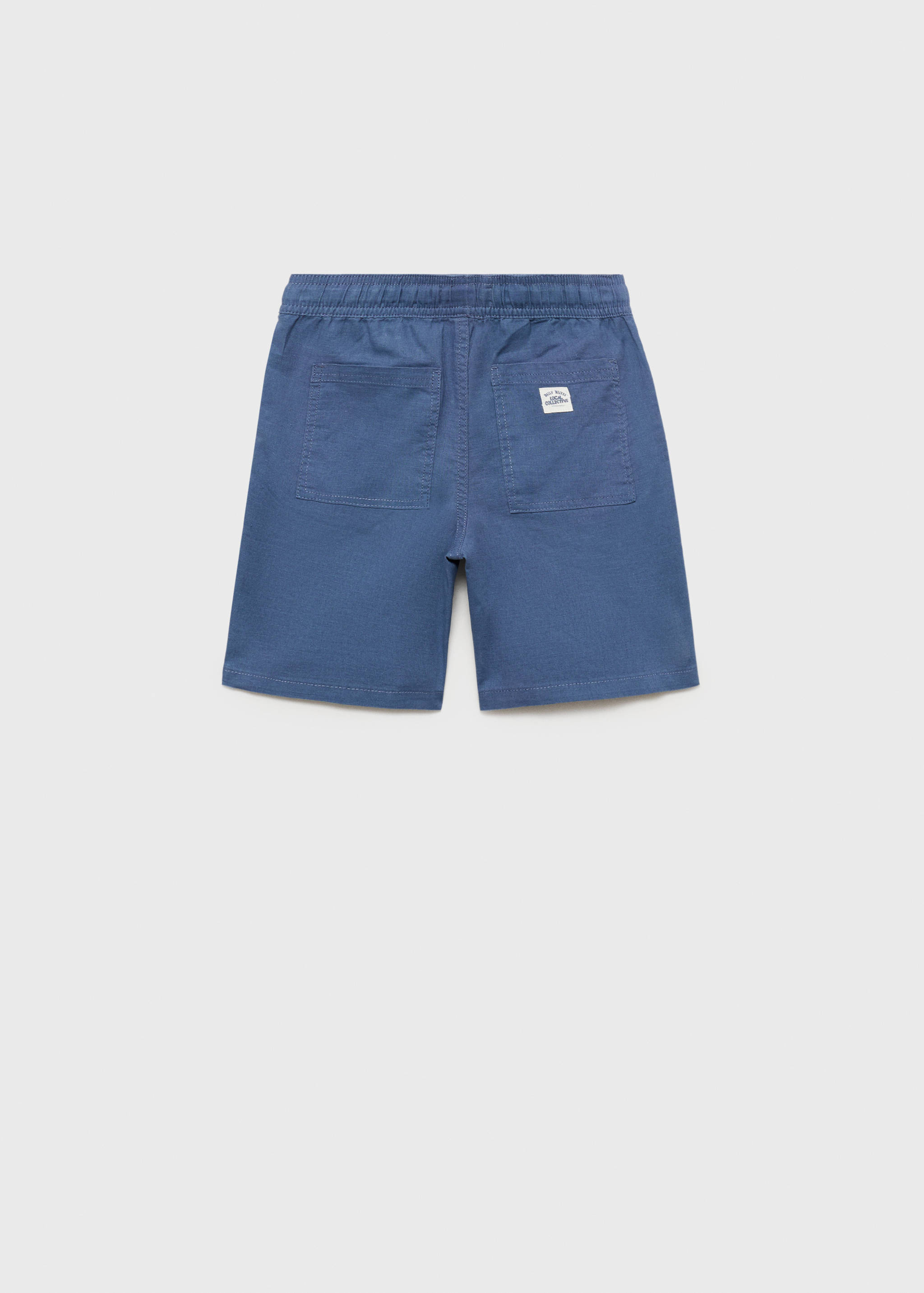 Elastic waist linen Bermuda shorts - Reverse of the article