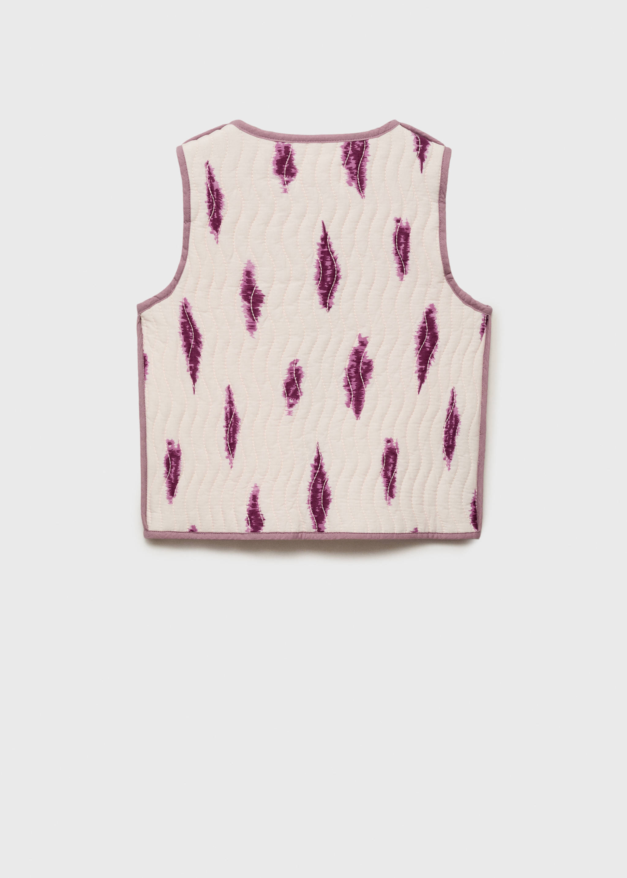 Printed quilted vest - Reverse of the article