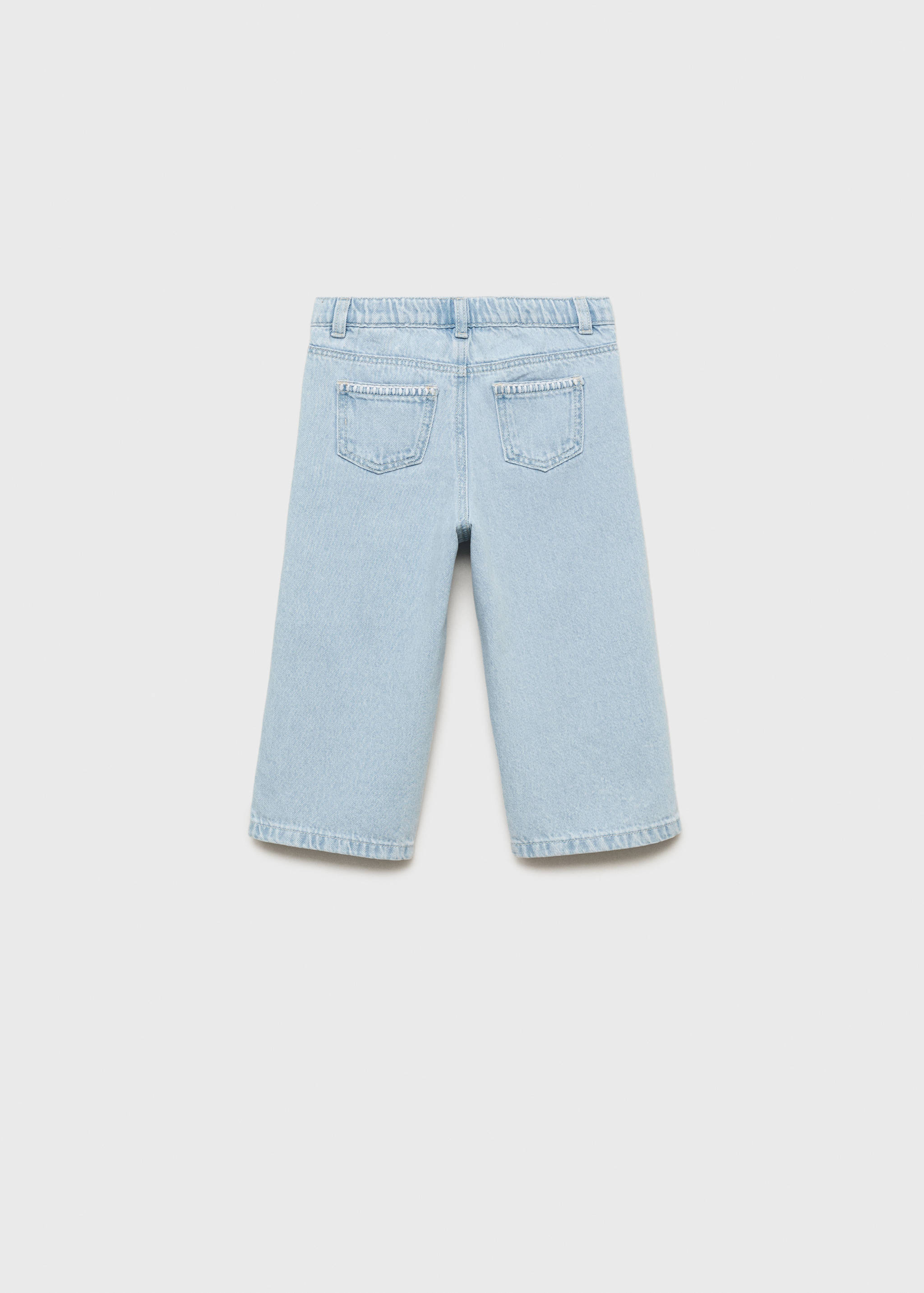 Embroidered culotte jeans - Reverse of the article