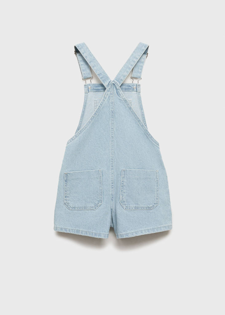 Short denim dungarees — Light Blue