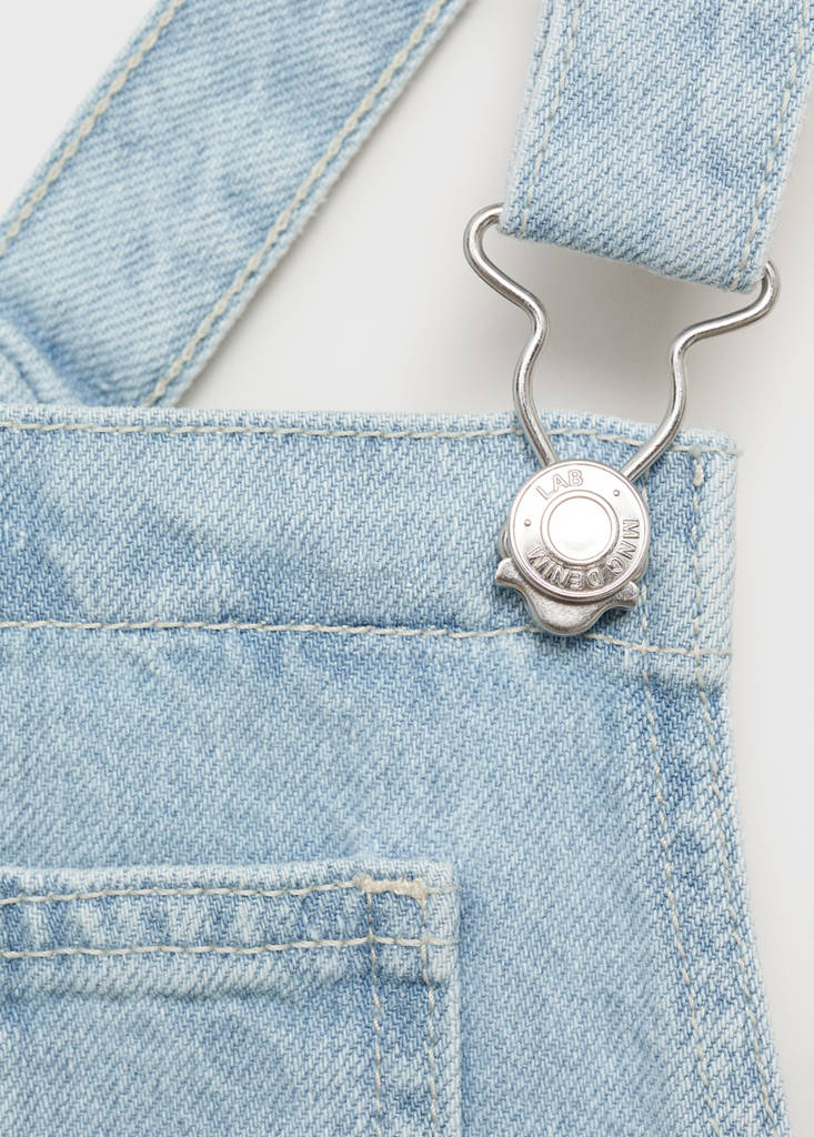 Short denim dungarees — Light Blue