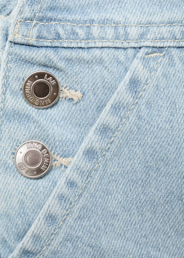 Short denim dungarees — Light Blue