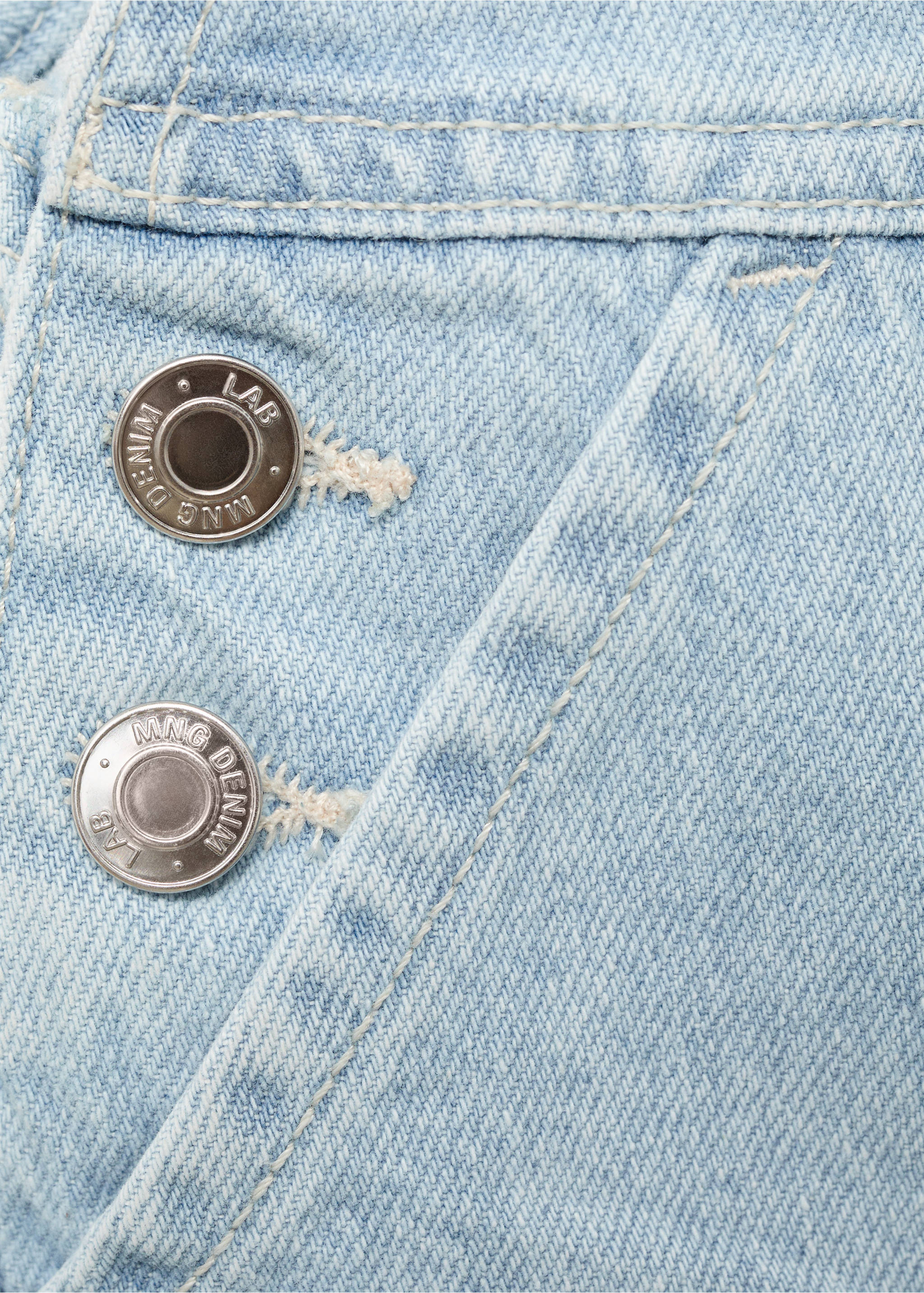 Short denim dungarees - Details of the article 0, Light Blue. Ref: 87087701-00.
