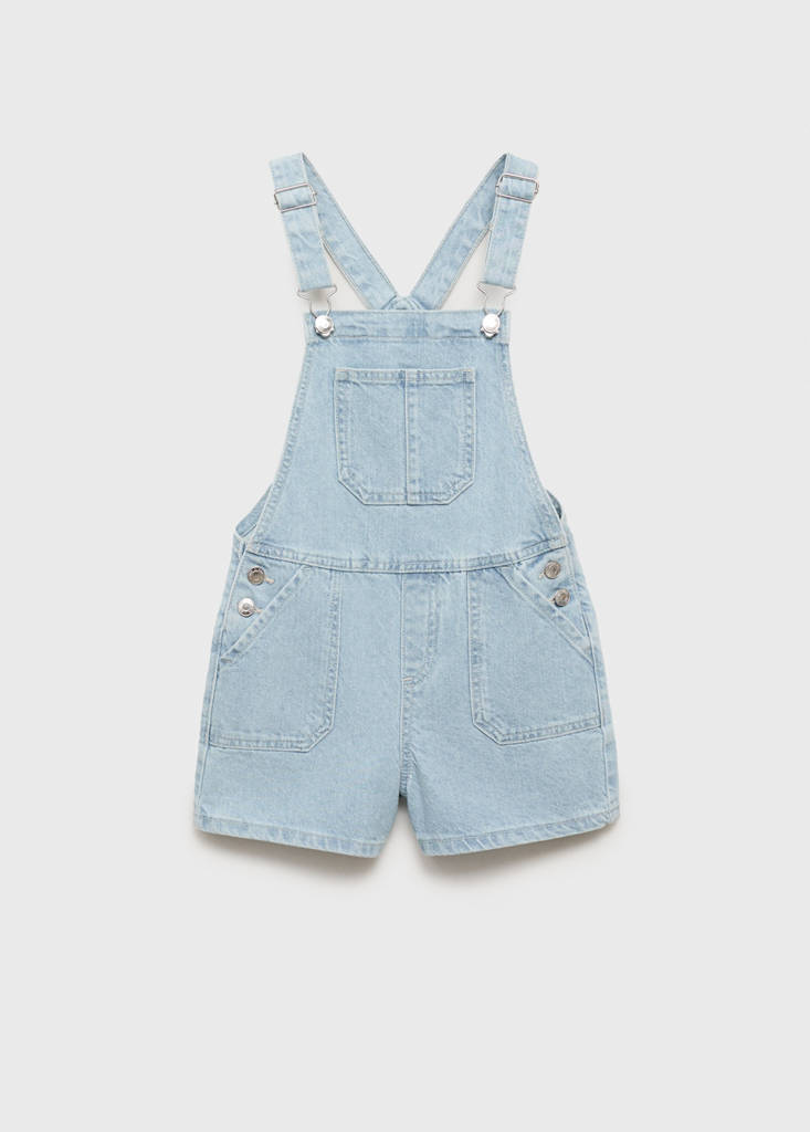 Short denim dungarees — Light Blue