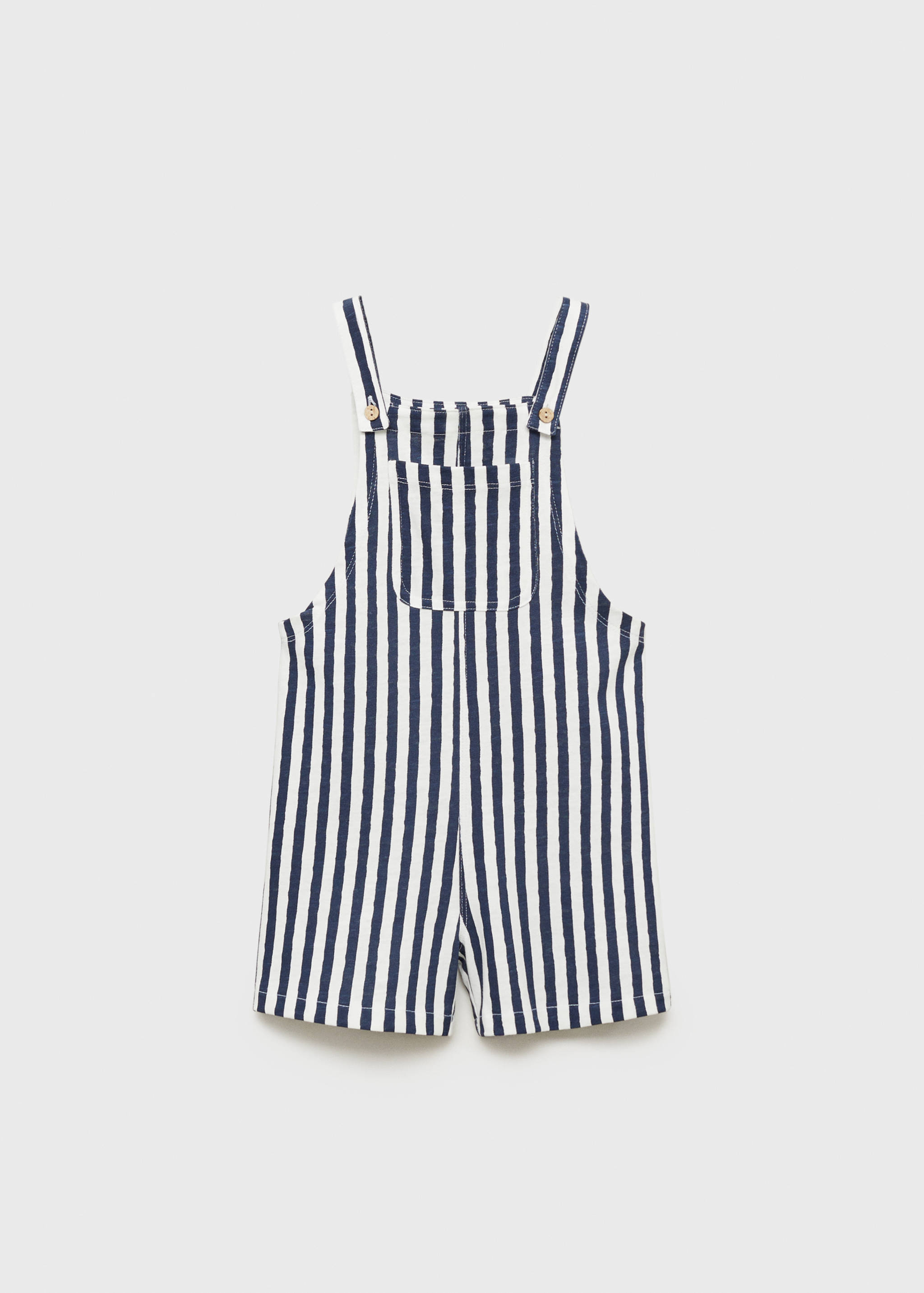 Striped short dungarees - Article without model
