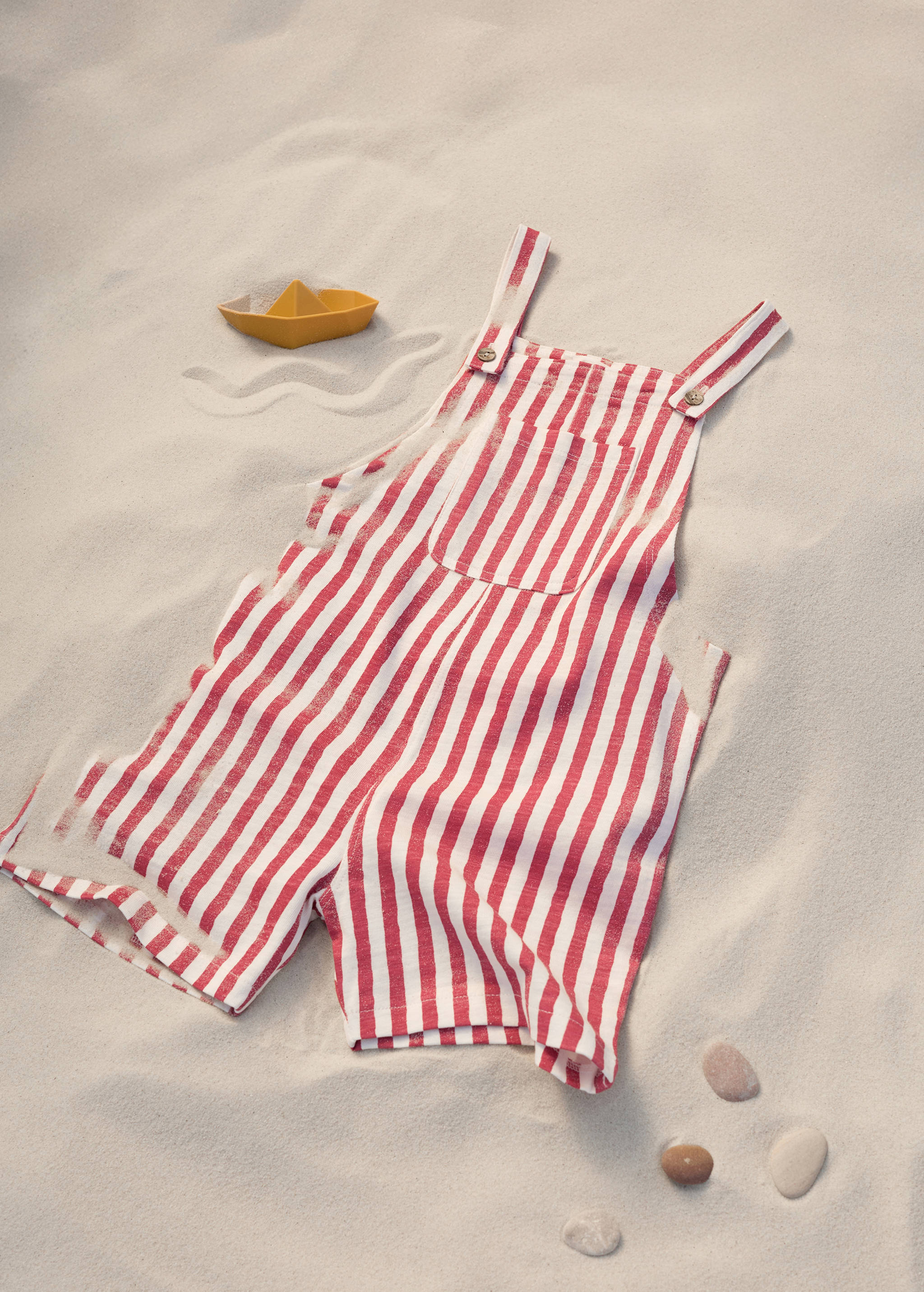 Striped short dungarees - Details of the article 5