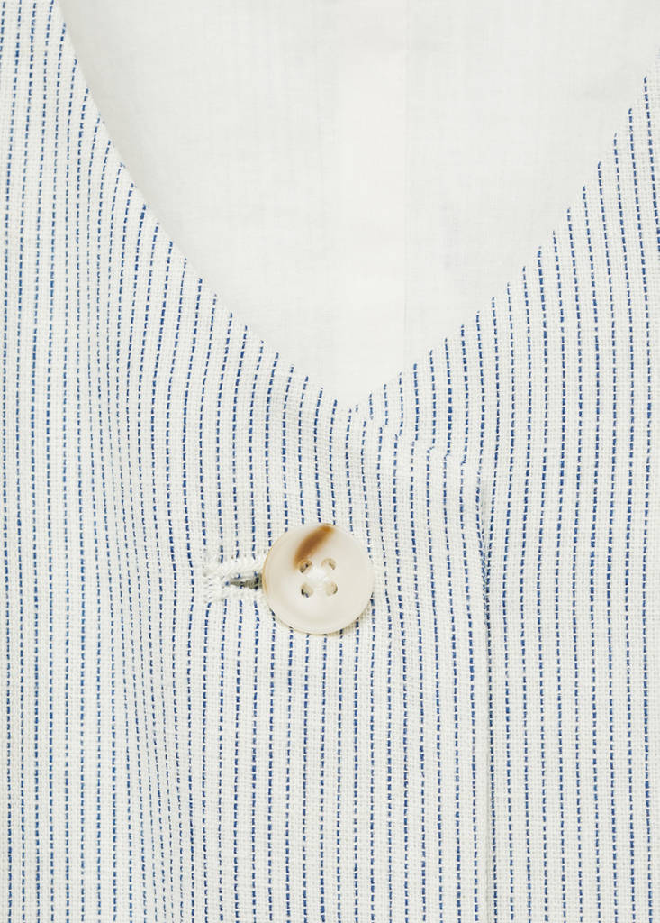 Linen-blend suit waistcoat — Ecru