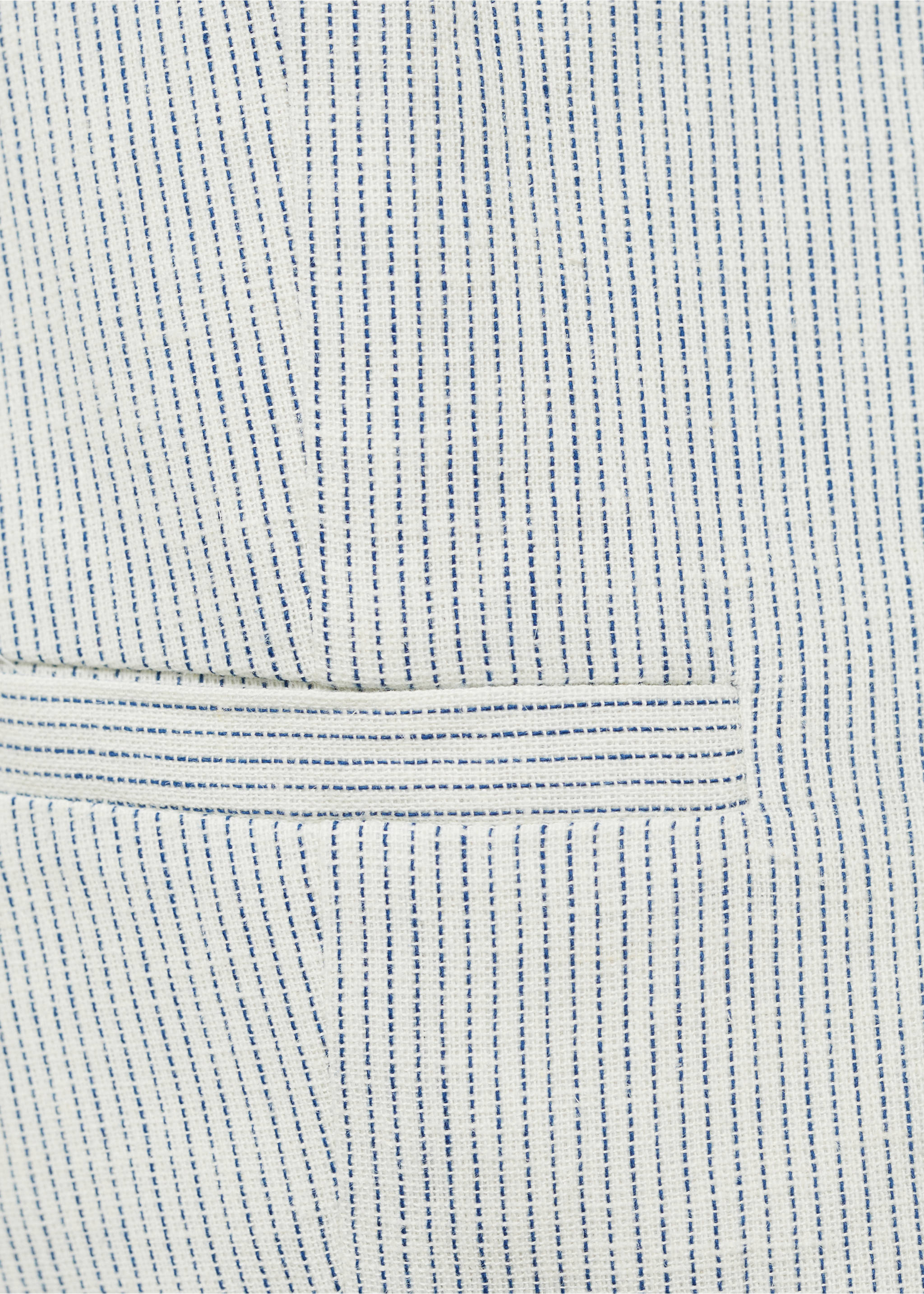 Linen-blend suit waistcoat - Details of the article 0, Ecru. Ref: 87087704-00.