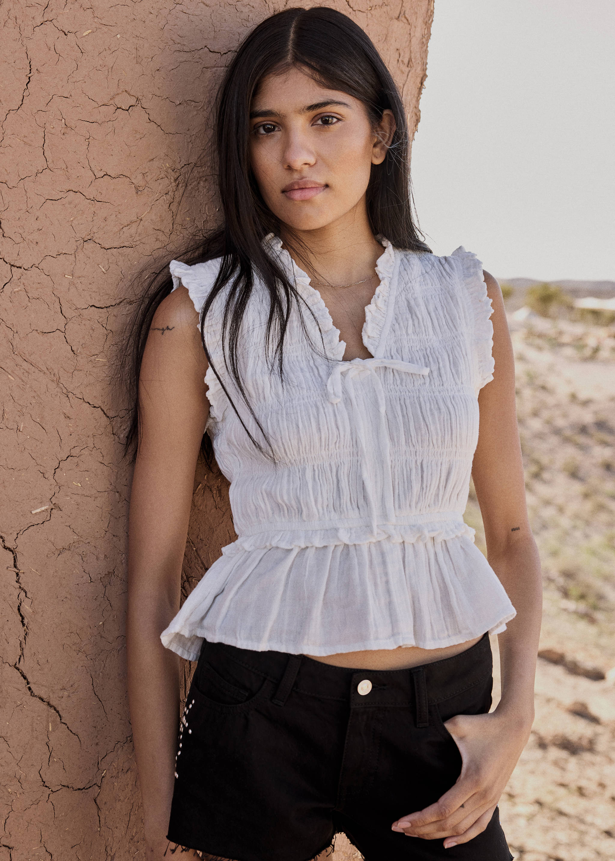 러플 개더드 블라우스 - 상품 내역: 5