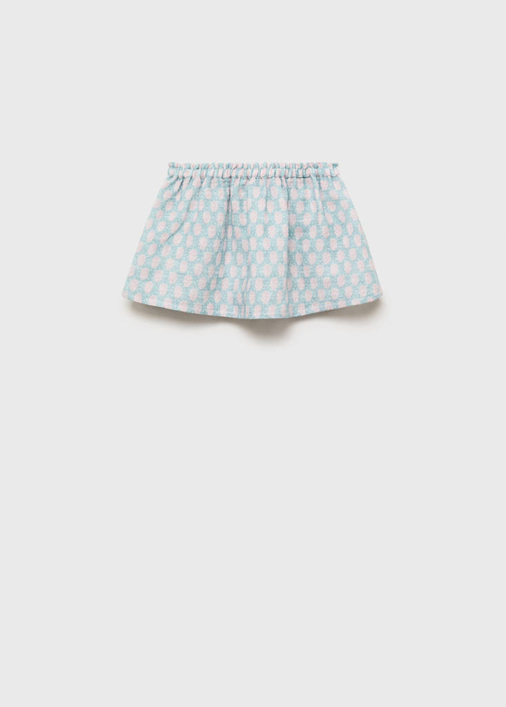 Flared printed skirt — Aqua Green