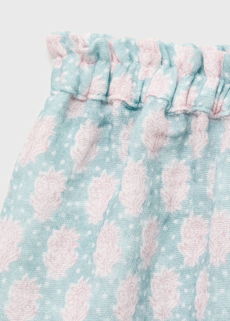 Flared printed skirt — Aqua Green