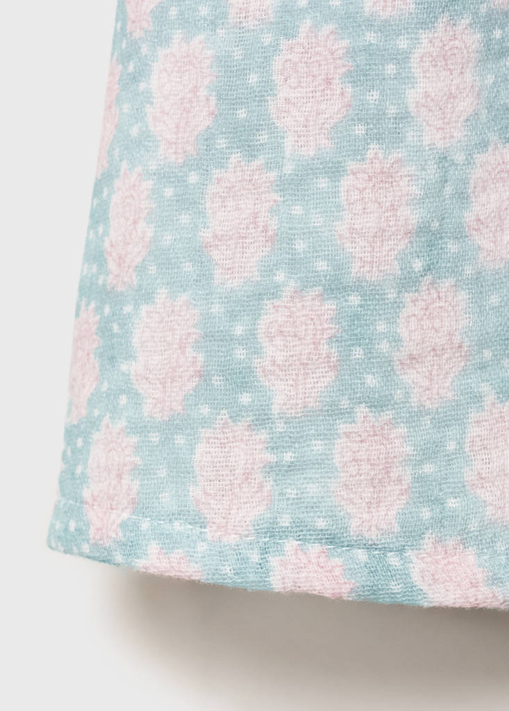 Flared printed skirt — Aqua Green