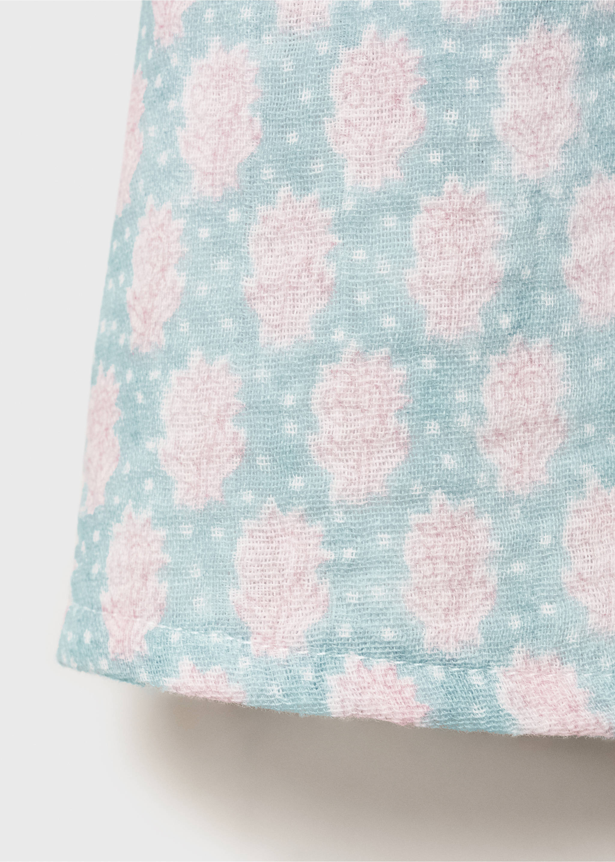 Flared printed skirt - Details of the article 0, Aqua Green. Ref: 87087709-00.
