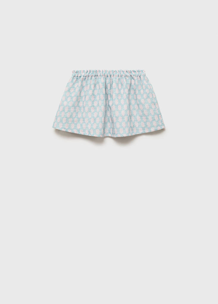 Flared printed skirt — Aqua Green