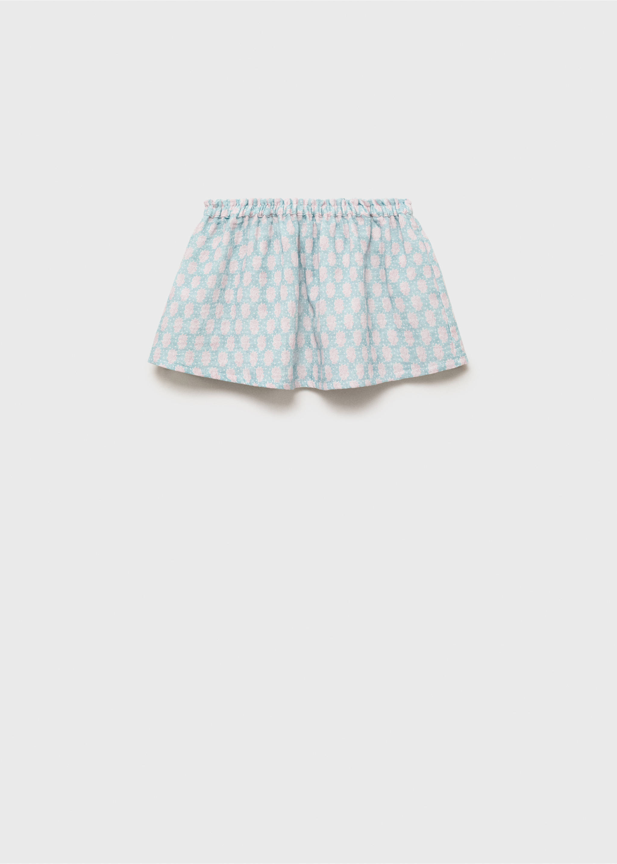 Flared printed skirt - Article without model, Aqua Green. Ref: 87087709-00.